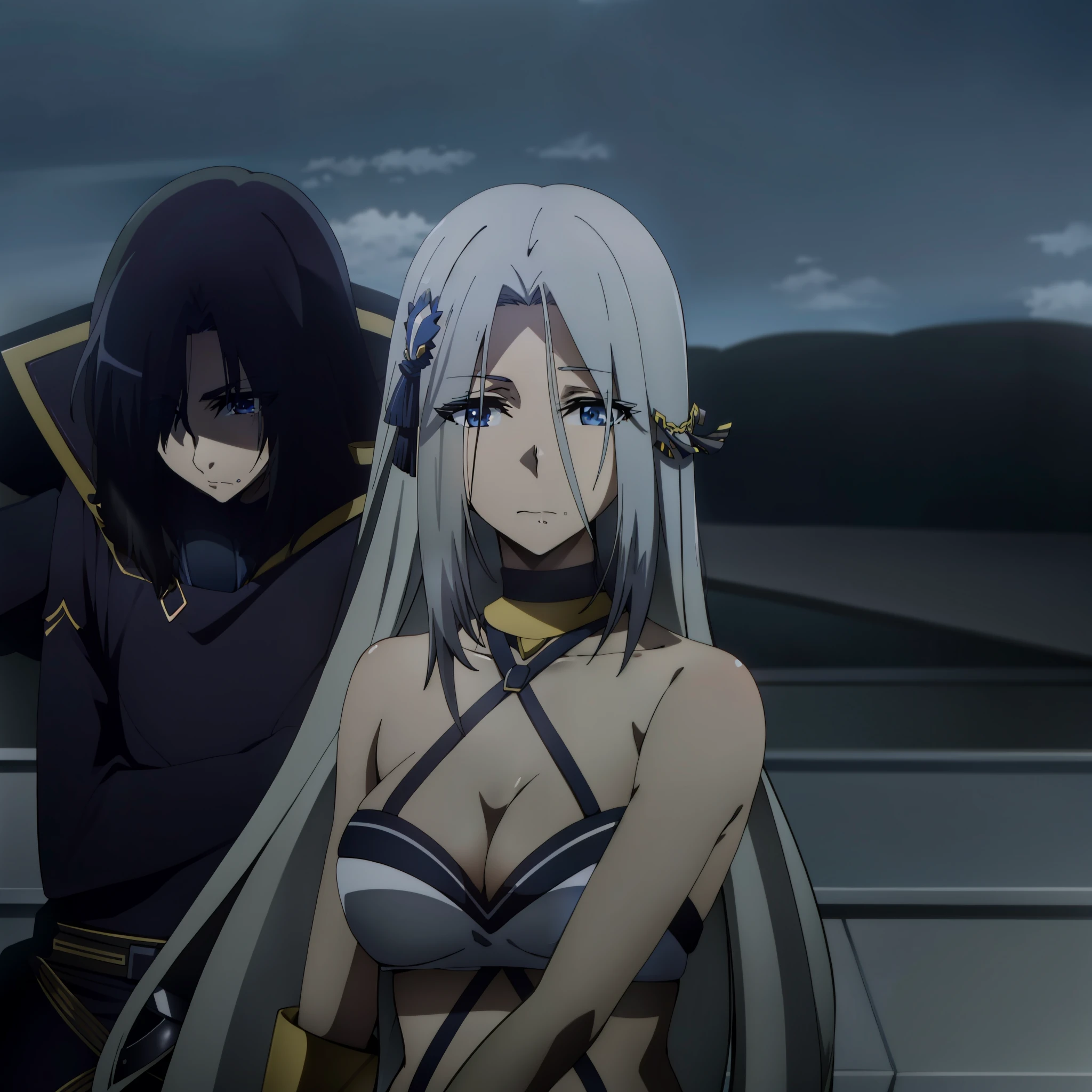 anime characters standing next to each other in front of a body of water, characters from azur lane, still from tv anime, style of red line anime movie, in the anime film, still from anime, screenshot from the anime film, anime movie screenshot, today's featured anime still, popular isekai anime, screenshot from a 2012s anime