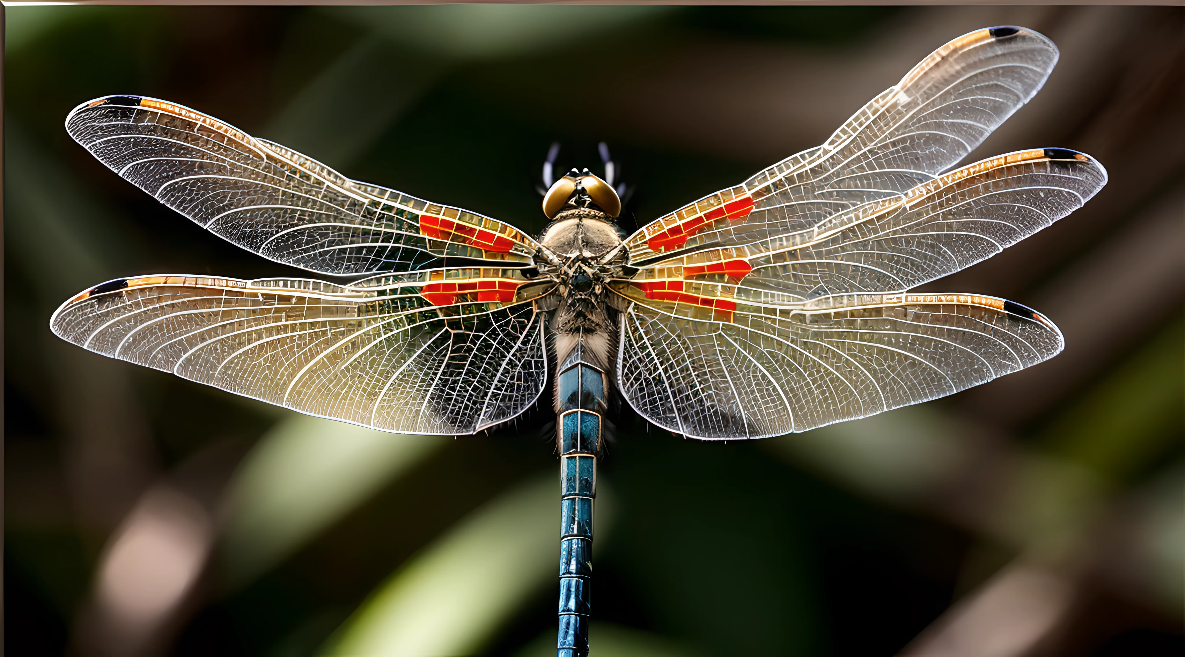 Dragonfly &bokeh background, texture, realistic photography, dynamic background, intricate details, rich colors, translucent, glitterethereal, realistic style,
(best quality:1.33), (masterpiece:1.42), (realistic:1.24), (detailed:1.15),