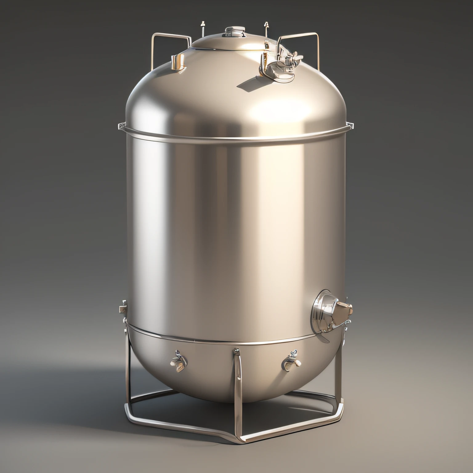 API 650 storage tank. No background. Stainless --auto