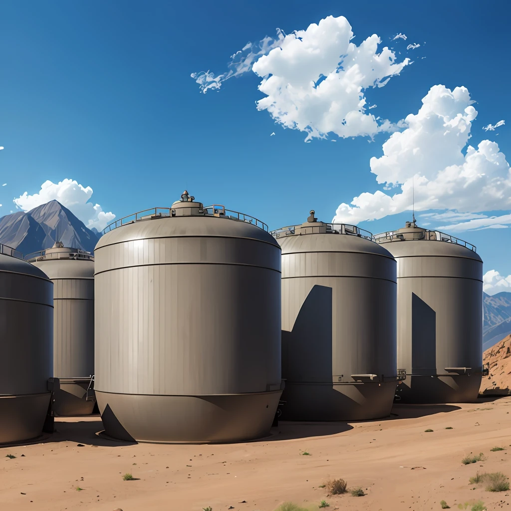API 650 storage tank. No background. --auto