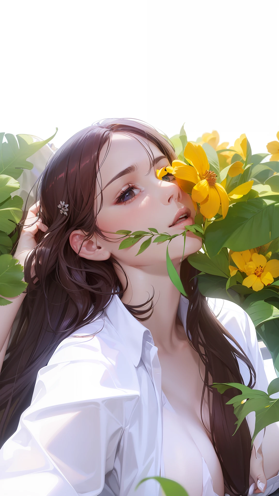 ((Realistic lighting, Best quality, 8K, Masterpiece: 1.3)), Focus: 1.2, 1girl, Perfect beauty: 1.4, Slim Abs: 1.1, ((Long dark brown hair, Big breasts: 1.3)), (Transparent pajamas: 1.5, Black open crotch socks: 1), (Outdoor, night: 1.2), City streets, thin eyes, Double eyelids, hands on head, (lying on bed: 1.4), facing the camera, legs open, (Full body: 1)