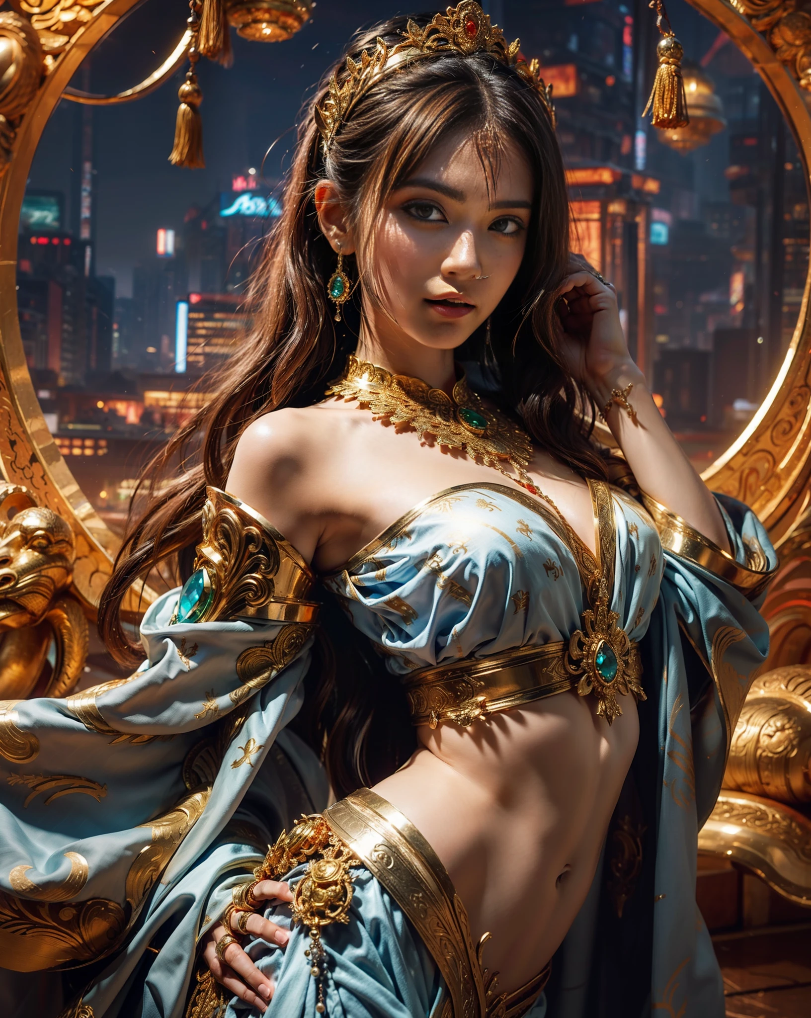 (man:1.5), sexy pose, intricate cloth, intricate jewellery, (((zodiac))), masterpiece, best quality, 16k