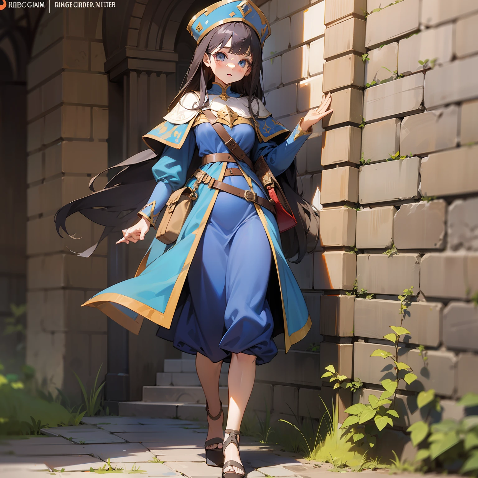 1 girl, medieval fantasy, full body