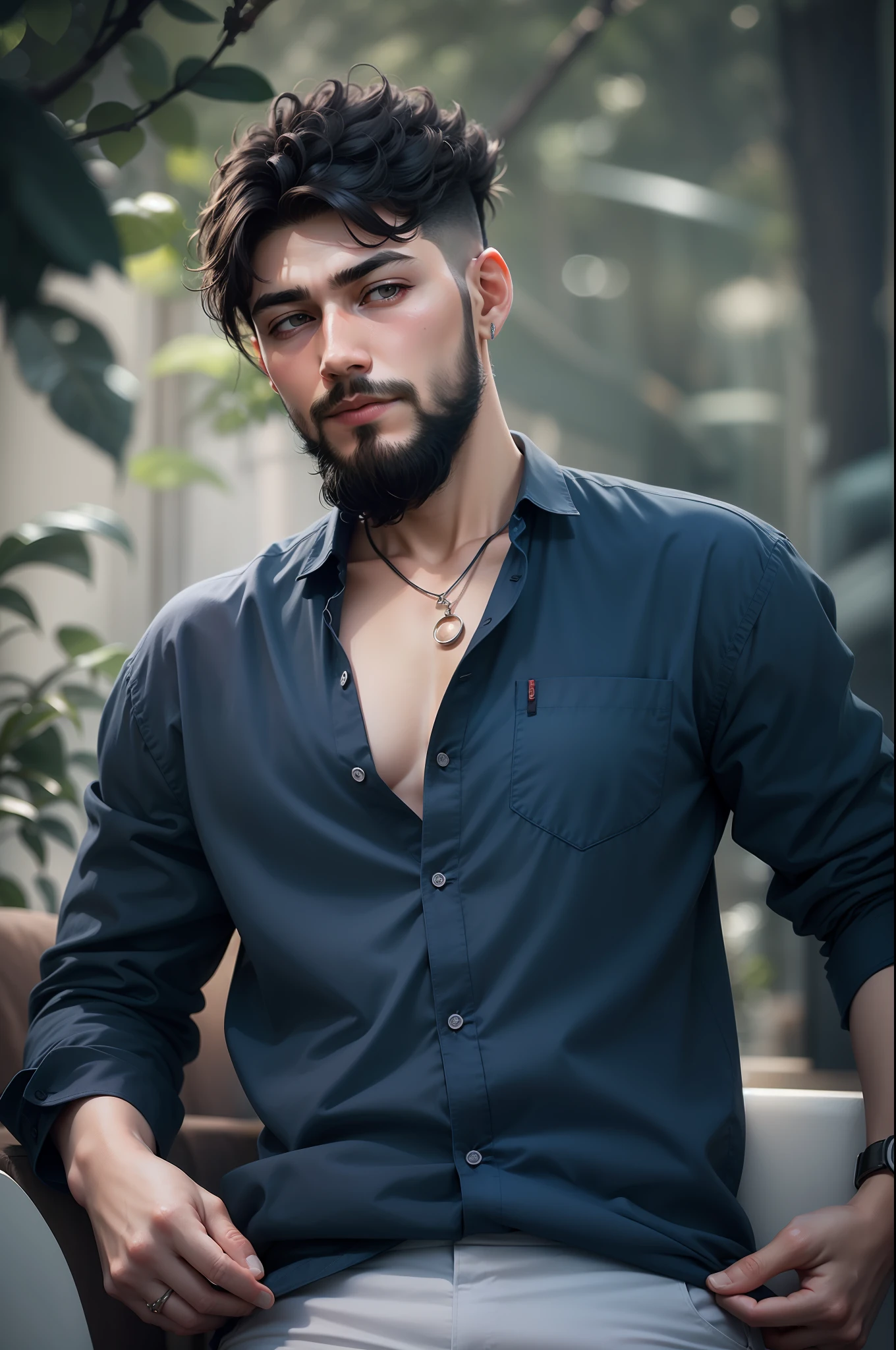 Change background change shirt colour change hair style