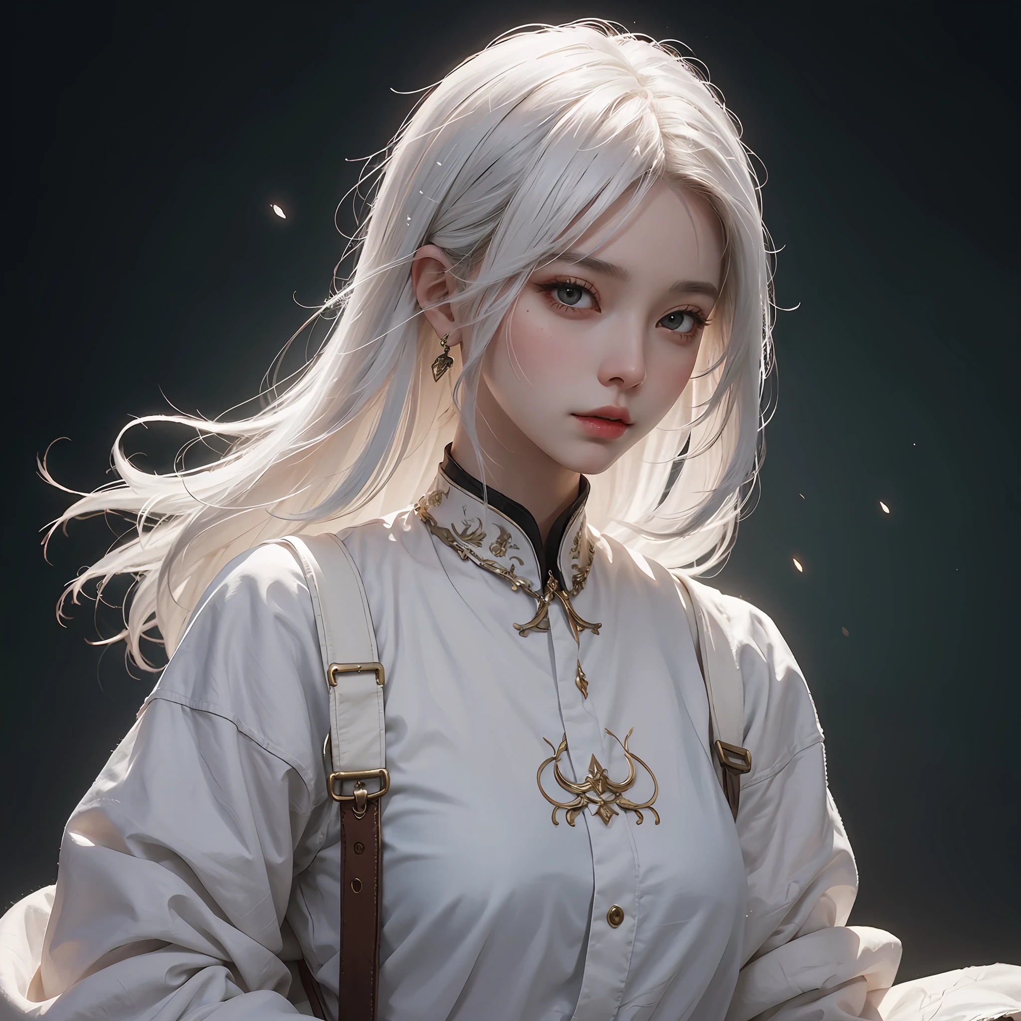 a close up of a woman with white hair and a white mask, beautiful character painting, guweiz, artwork in the style of guweiz, white haired deity, by Yang J, epic exquisite character art, stunning character art, by Fan Qi, by Wuzhun Shifan, guweiz on pixiv artstation --auto