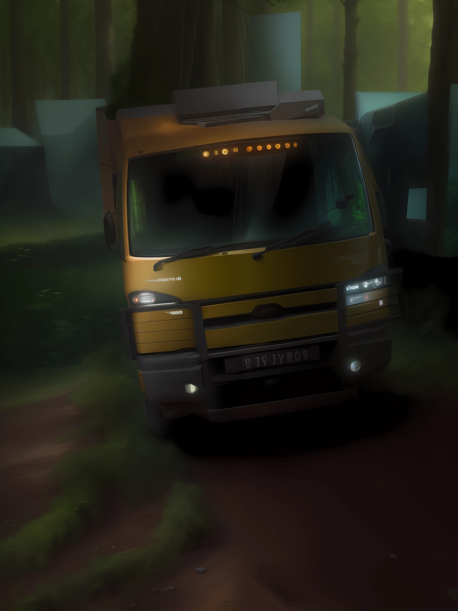 Cyber truck 8k uhd, dslr,film grain,(best quality:1.3), (masterpiece:1.1), high resolution, natural light, nature, trees, forest, mountain,intricate details, (photorealistic),