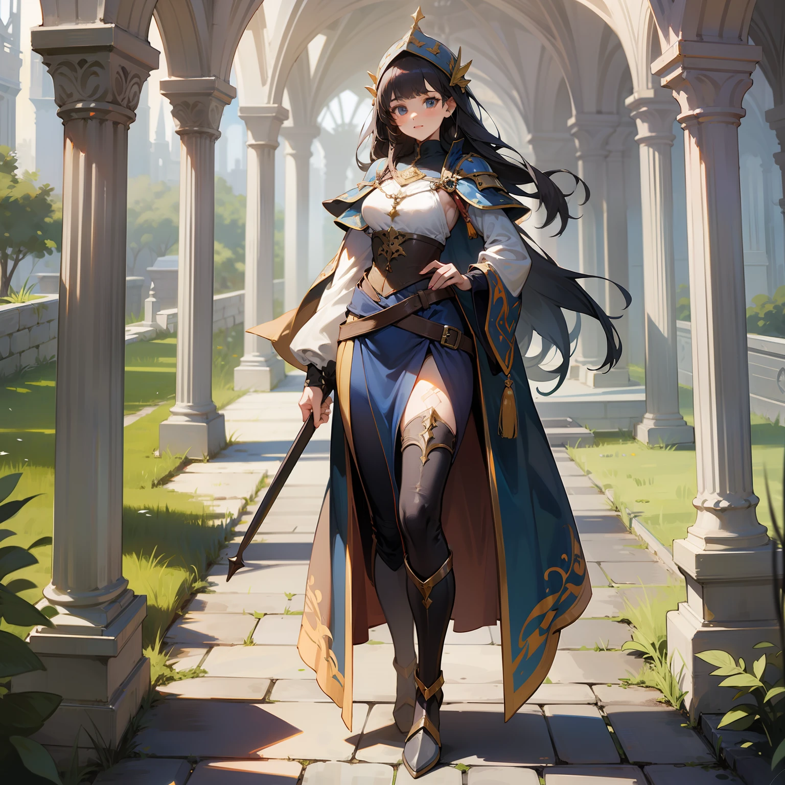 1 girl, medieval fantasy, full body