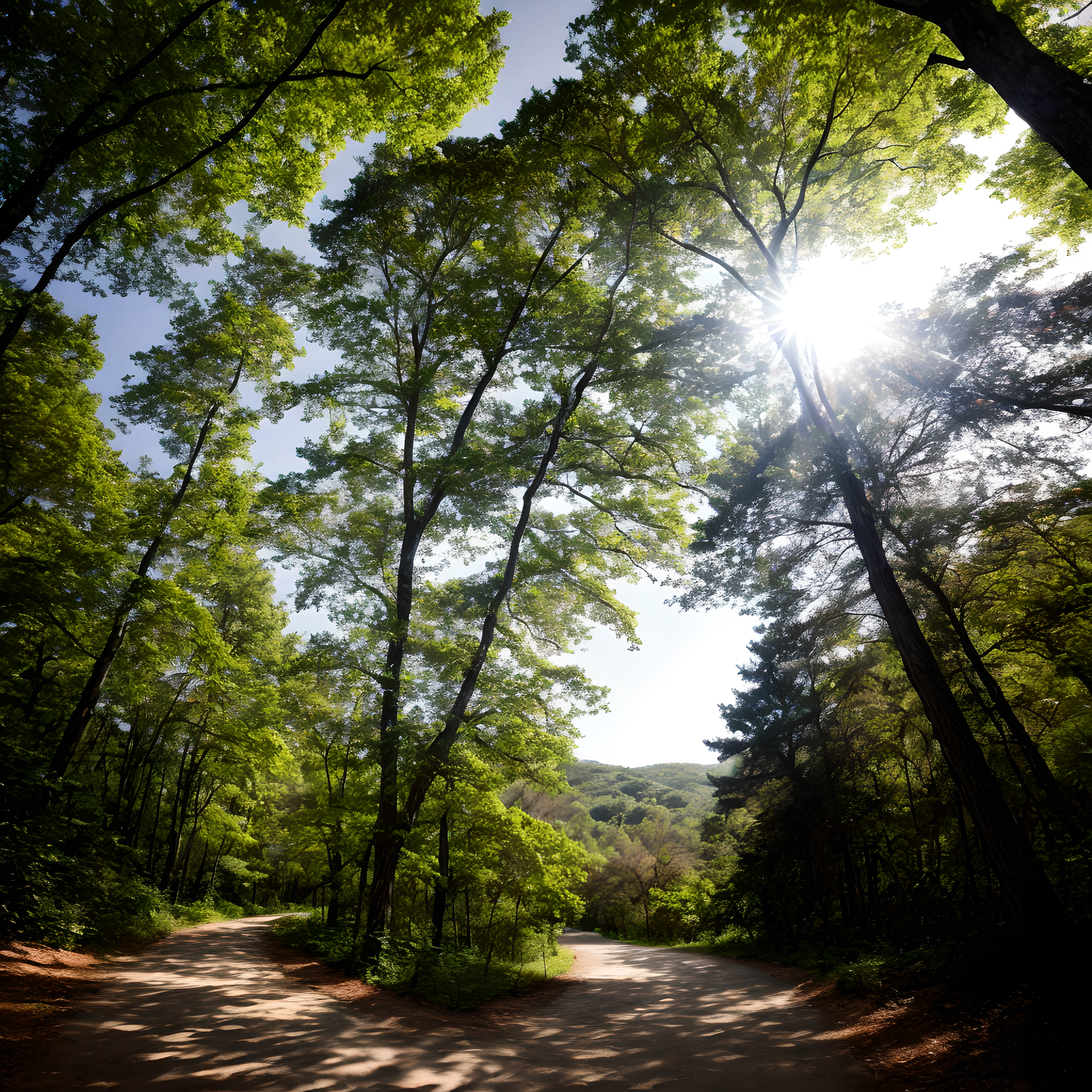 absurdres, highres, ultra detailed, (no human:1.3),
BREAK
, Create an image using a prism effect, with light refracting and creating a colorful, kaleidoscopic appearance.
BREAK
, Design an image with a fisheye lens effect, capturing a wide field of view with a distinctive, curved perspective.
BREAK
, Capture a forest path, with towering trees, dappled sunlight, and a sense of tranquility and natural beauty.
BREAK
, Illustrate a monochromatic world, using only shades of black, white, and gray to convey depth, emotion, and a striking visual impact.