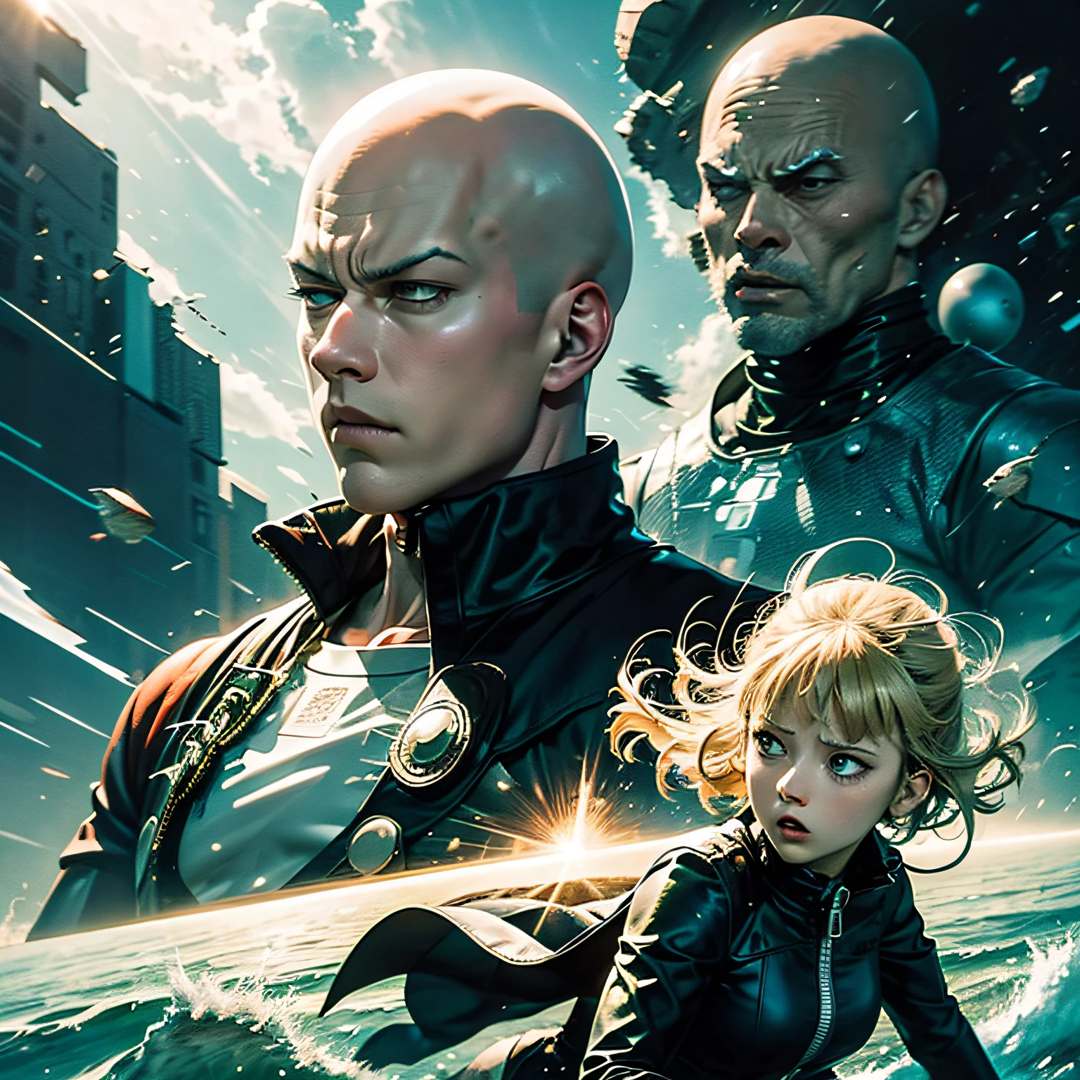 He is Saitama One Punch Man, fighting Goku --auto