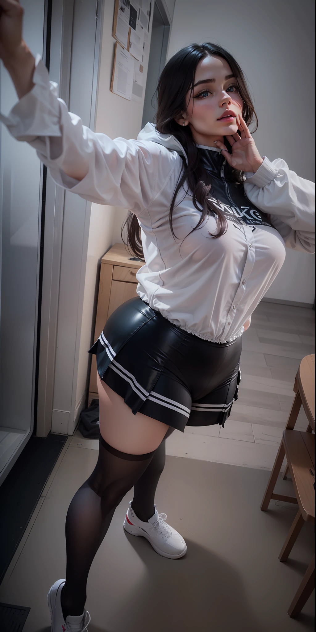 8K, modern woman, wearing tight JK suit, sexy, perfect hand shape, perfect face shape, real, very detailed, detailed, high quality, realistic, best quality, high resolution