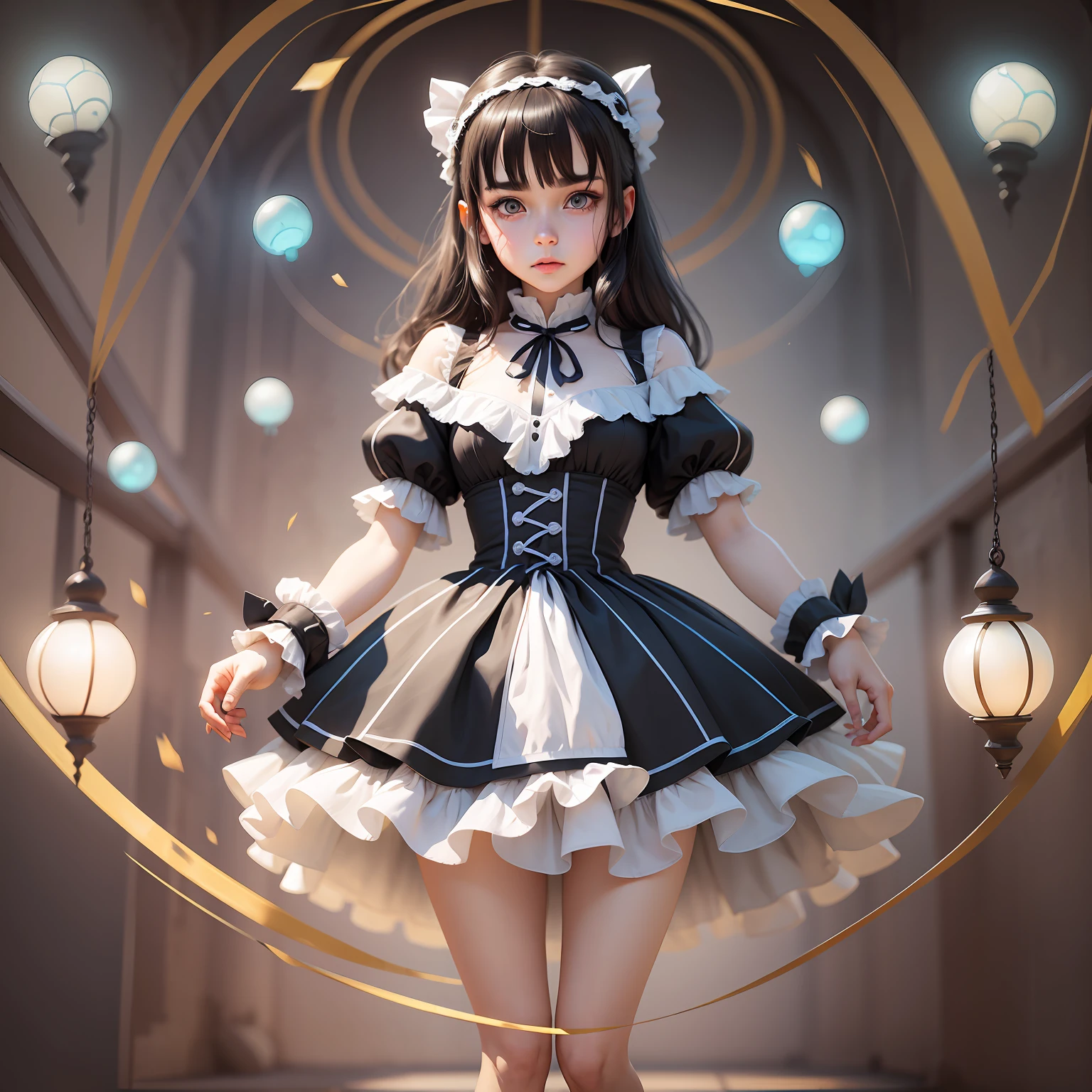 ta, girly,, blue-haired, cute, glowing eyes --auto
