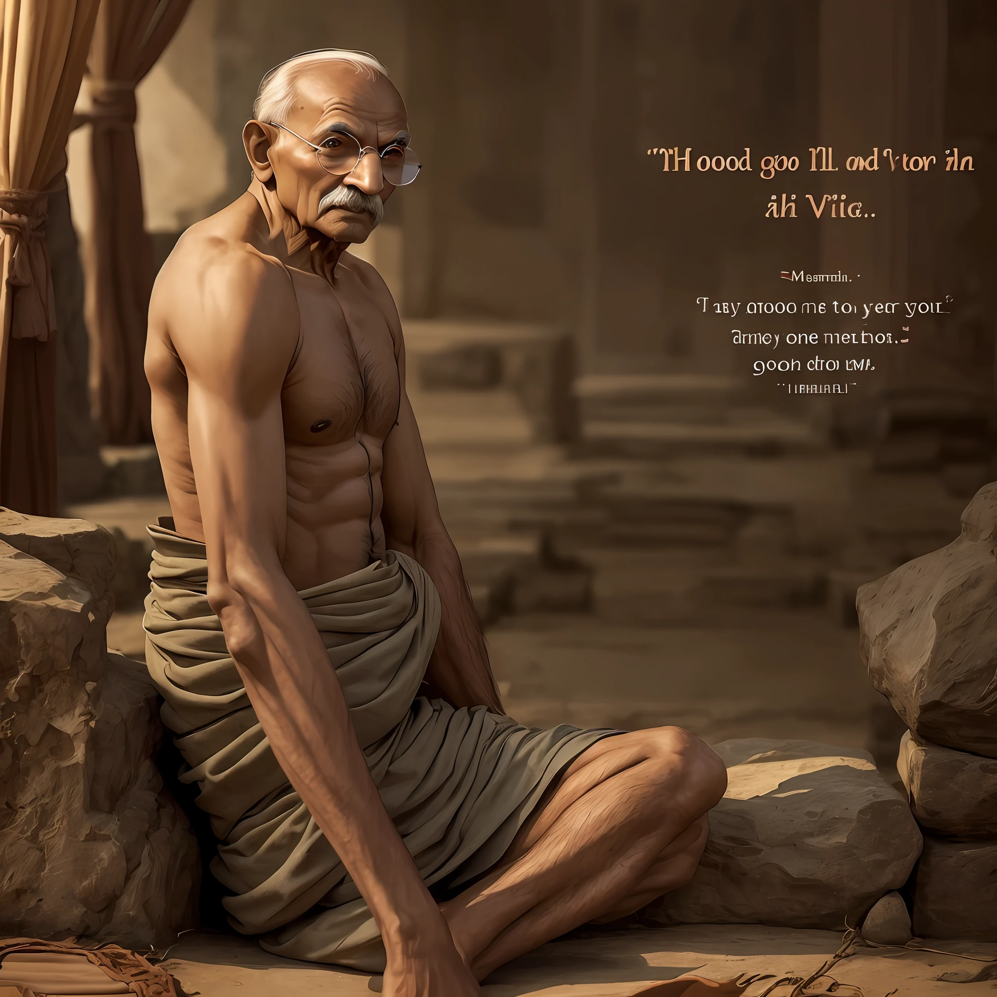Mahatma Gandhi,good physique, handsome --auto