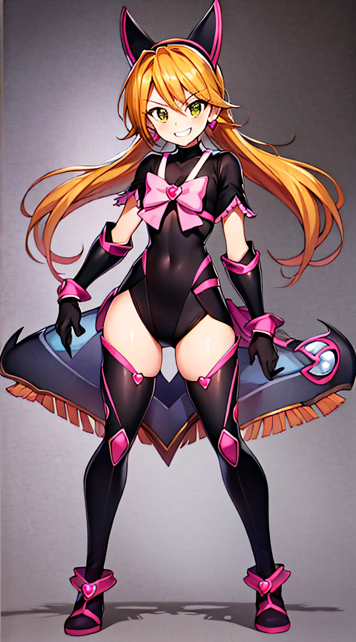 cureblack,evil smile,fullbody,bodysuit