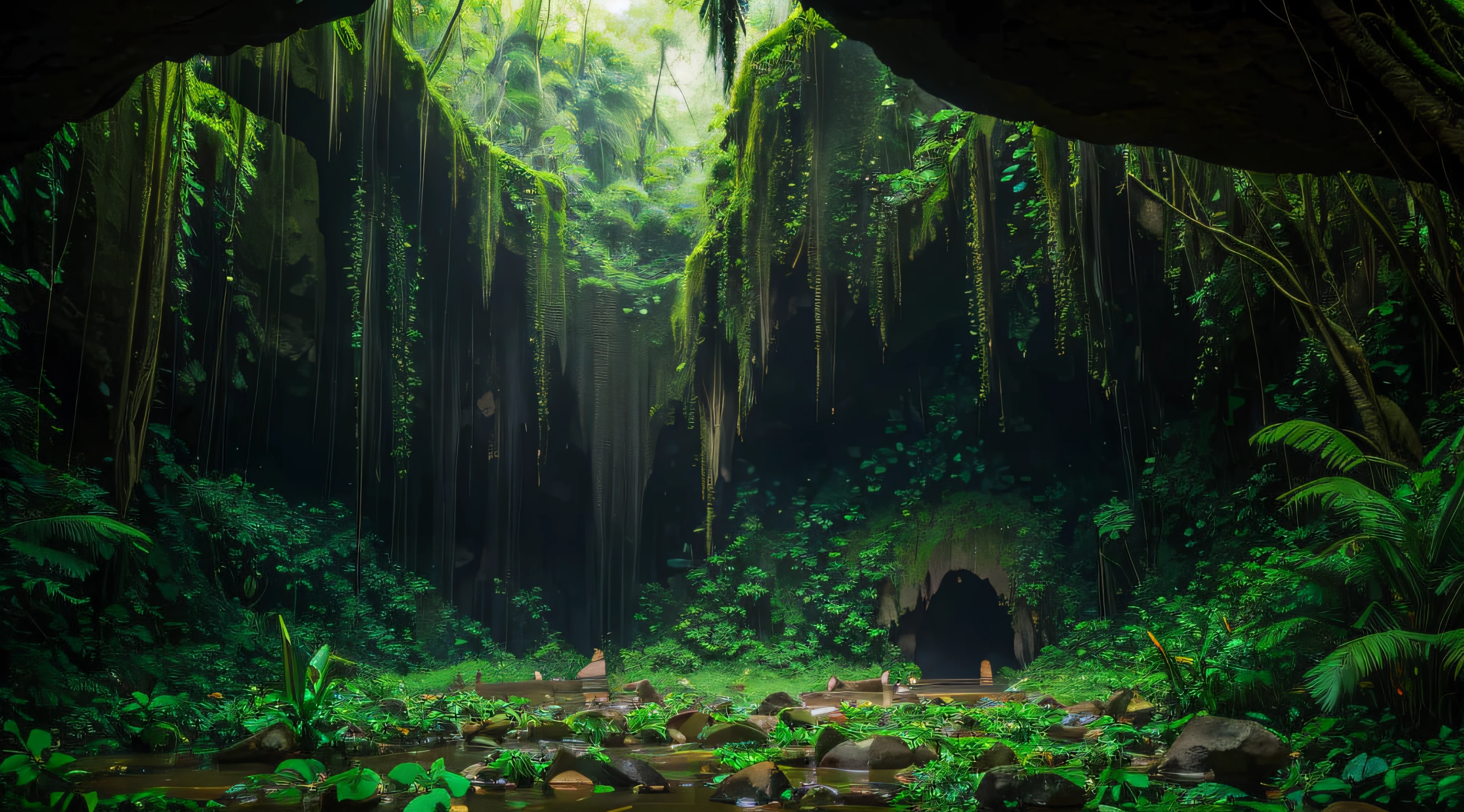 Cave in a rainforest