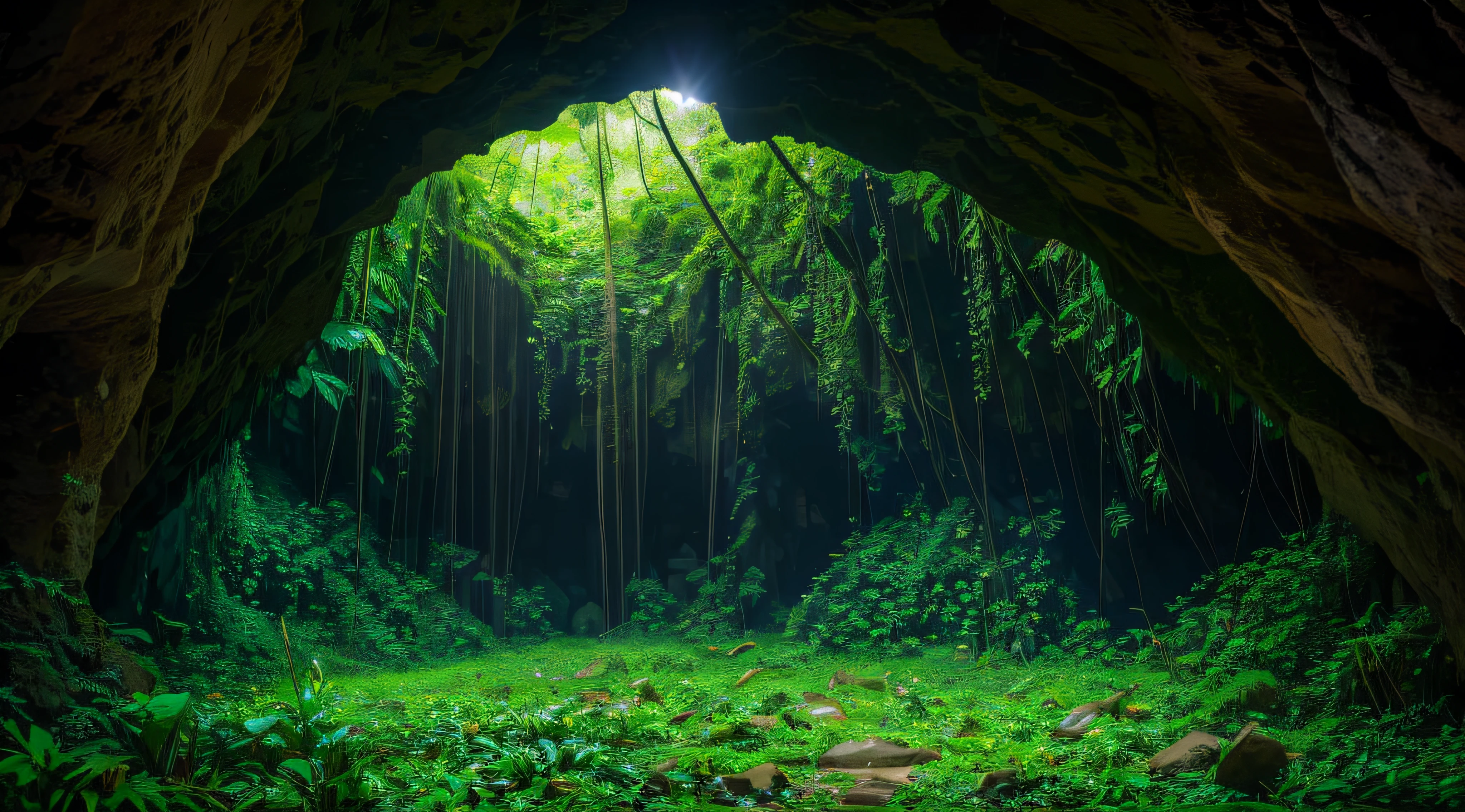 Cave in a rainforest
