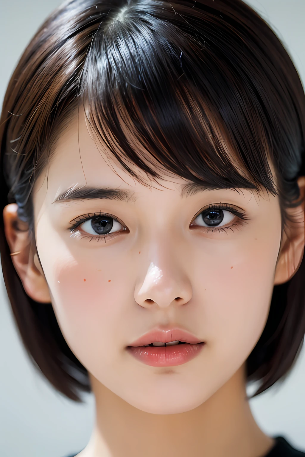 (masterpiece:1.3), (8k, photorealistic, RAW photo, best quality: 1.4), (1girl), beautiful face, (realistic face), (black hair, short hair:1.3), beautiful hairstyle, realistic eyes, beautiful detailed eyes, (realistic skin), beautiful skin, (sweater), absurdres, attractive, ultra high res, ultra realistic, highly detailed, golden ratio