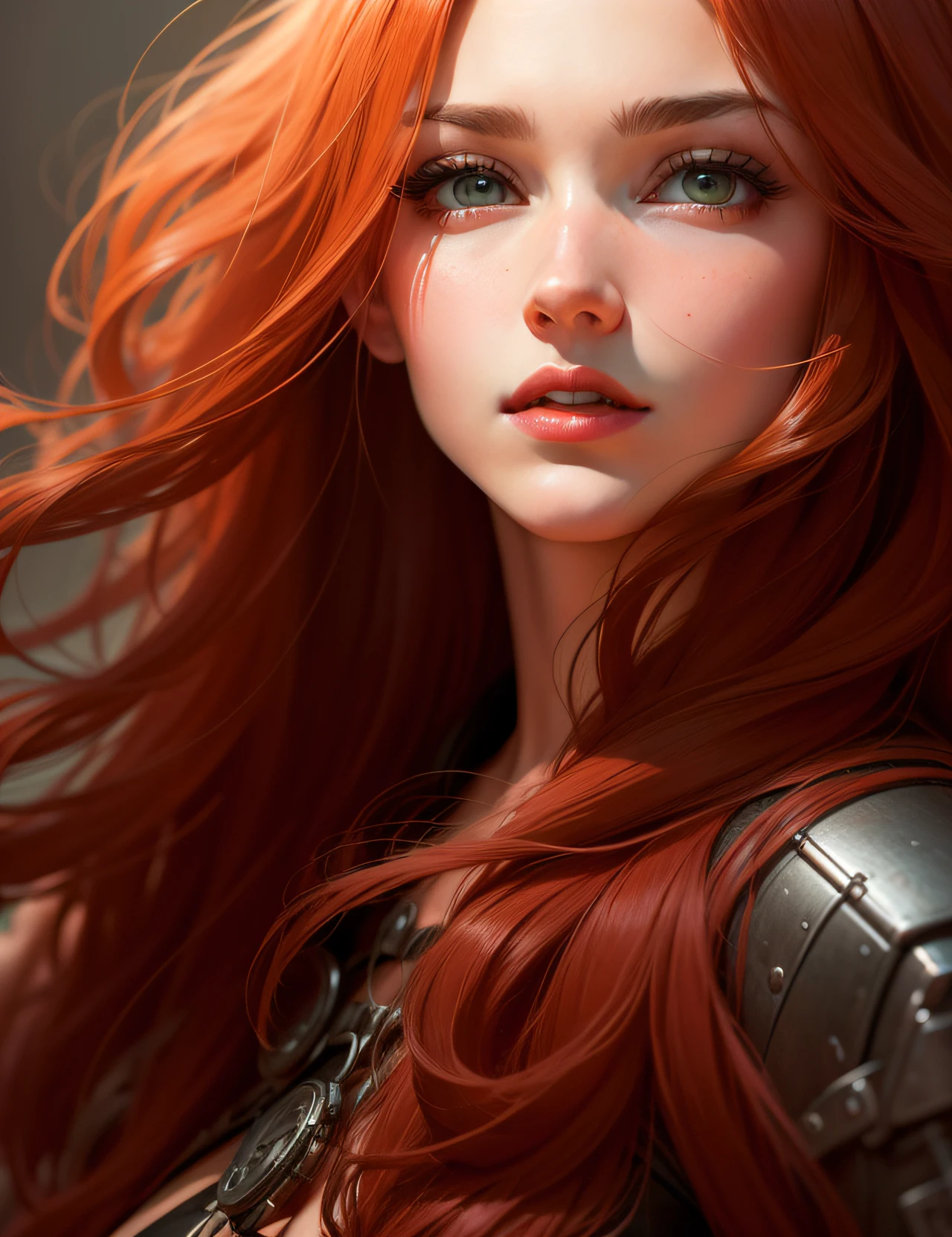 "Image Type: Digital Illustration\n\nDescription: A woman of Nordic origin, with long red hair and young, European features. She has a broad bust and a lean, youthful body with well-defined curves. The image should be a digital illustration that depicts the beauty and sensuality of the character, with charming and wild poses.\n\nArtistic Styles: Pin-up, Pop Art\n\nArtistic Inspirations: Gil Elvgren, Roy Lichtenstein\n\nCamera: N/A\n\nPlane: Medium Plane\n\nRendering Related Information: Use vivid and contrasting colors to create an impactful look. Explore the pin-up style and elements of pop art to enhance the beauty of the character, combining charming poses and a touch of wild attitude." --auto