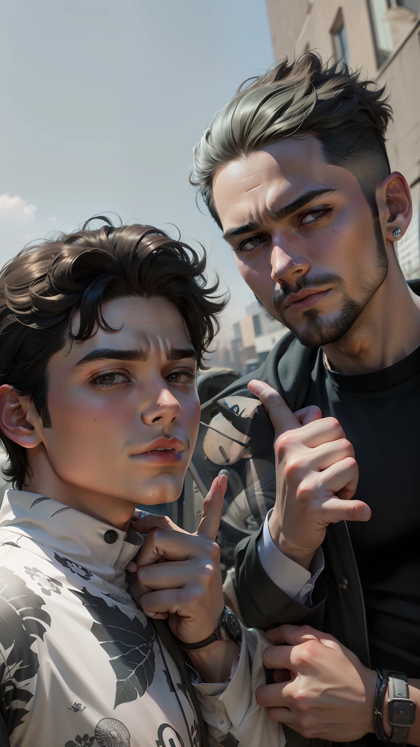 Two Cartoom style boys with our features --auto