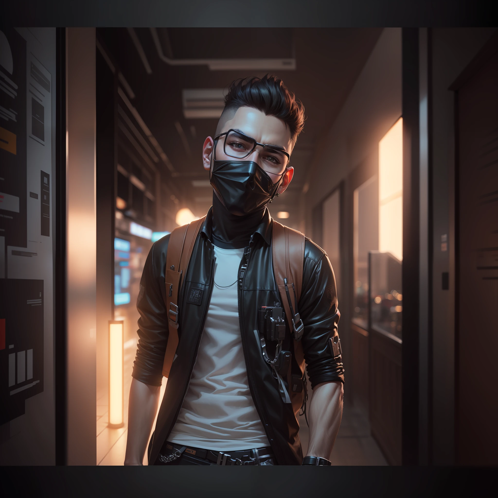 Change background Cyberpunk handsome boy, realistic face, 8k, ultra realistic