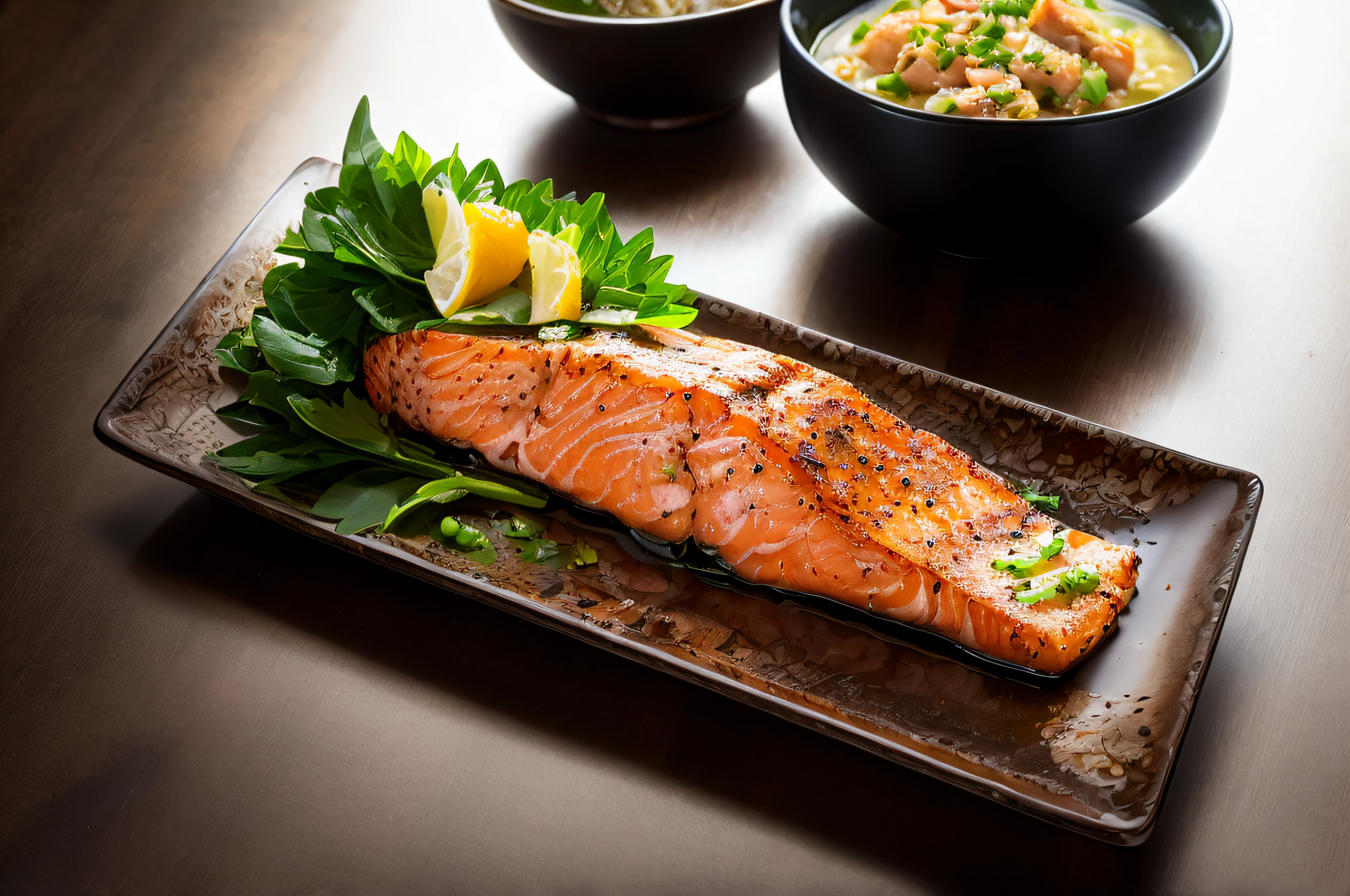 salmon, delicious,