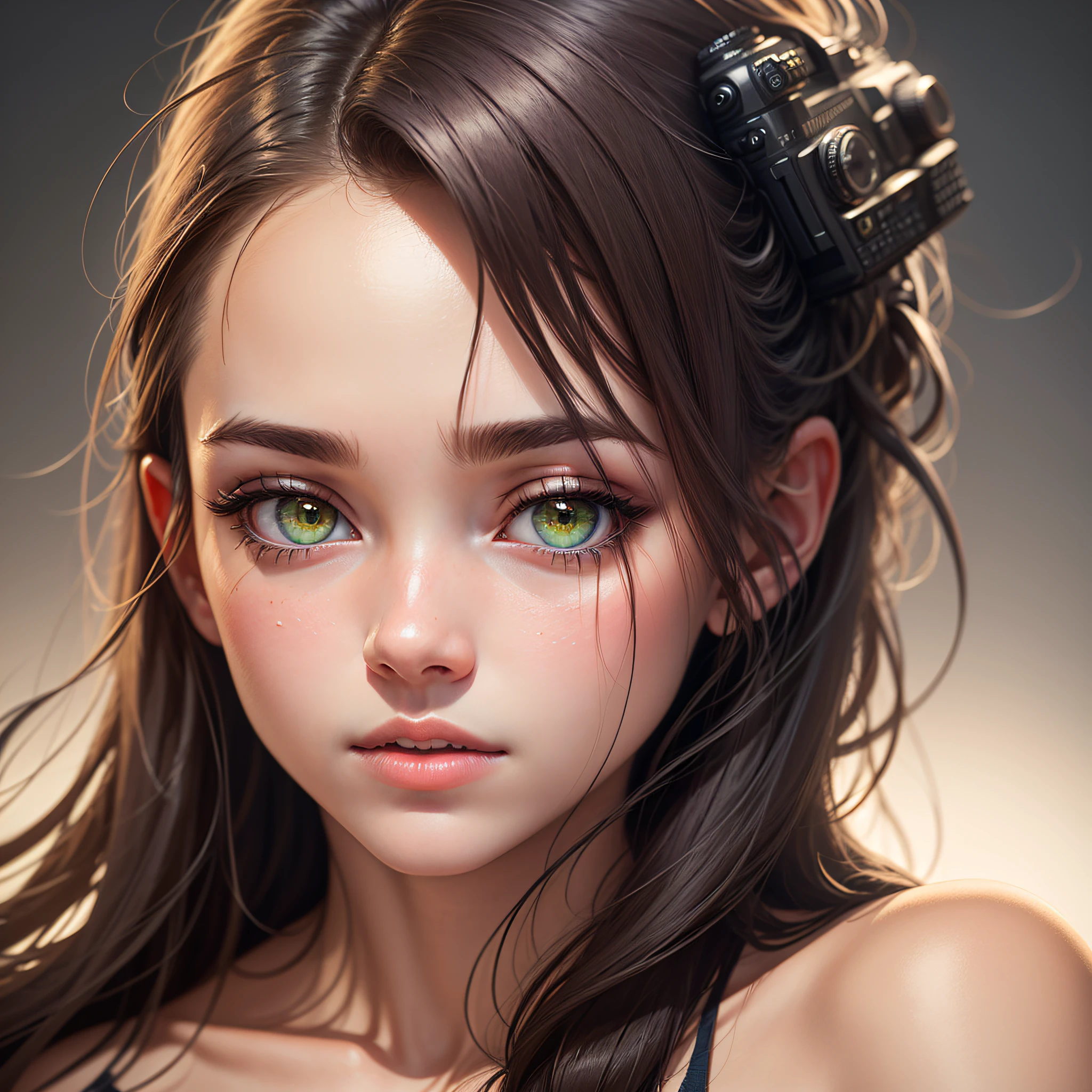 "Describe a girl with a delicate face and Nordic features. His green eyes are the highlight, being well detailed and expressive. The irises have vibrant shades of green, with a golden ring around the pupil. The eyelashes are long and curved, further enhancing the charming look. Her eyebrows are precisely defined, with well-groomed and arched hair, highlighting the facial expression. The makeup is soft, enhancing the girl's natural beauty. Her skin is flawless, with a smooth and luminous texture. The lips are delicate and proportional, with a natural pinkish color. The image should be captured in high definition, providing a faithful representation of the girl in realistic photographic style."
"type": "photograph",
"art_styles": "realistic",
"art_inspirations": "portrait photography, fashion photography",
"camera": "Canon EOS 5D Mark IV",
"shot": "close-up",
"render_related_information": "The image must be captured with extreme precision and detail. Use soft, diffuse lighting to highlight the subtle details of the girl's face. Capture the texture of the hair, highlighting the reflections in the red strands lived. Pay attention to the smallest details, such as the curvature of the eyelashes, the sparkle in the eyes and the softness of the lips. The focus should be on the eyes, conveying all the expressiveness and depth of the girl's gaze. The image should convey a sense of realism and authenticity, accurately portraying its unique and charming features." --auto