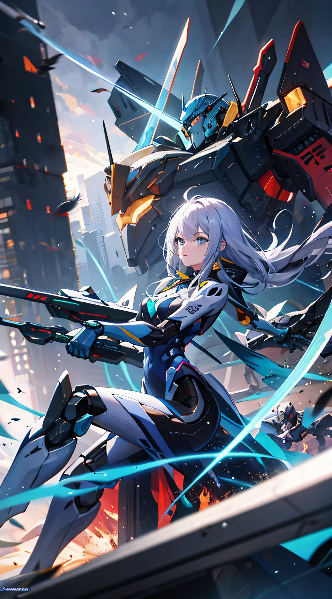 a cartoon picture of a woman with a sword and wings, girl in mecha cyber armor, female mecha, mechanized valkyrie girl, cool mecha style, anime mecha aesthetic, # mecha, ferra white mecha, modern mecha anime, mecha suit, cyberpunk anime girl mech, arasaka mech, mecha wings, mecha anime