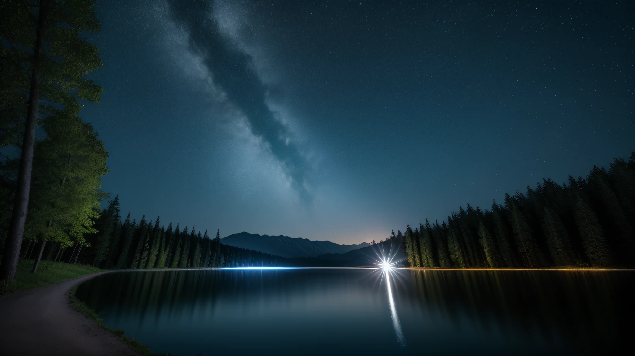 High quality, Ultra high definition, 8k, hdr, masterpiece, volumetric lighting, ambrosia, volumetric lighting light particles, will-o'-the-wisp \(mythology\), ambience synesthesia, pendants, satchel, ouroboros, oro, ((green|violet|light blue)) moonlight, pillars of creation, (((night,dark scene, dim lit))),
light painting, Beautiful, water, stars, foggy, fireflies, (((night,dark scene, dim lit))), sigils, magic circles, ritual, ((floating island)), castle, droplets,