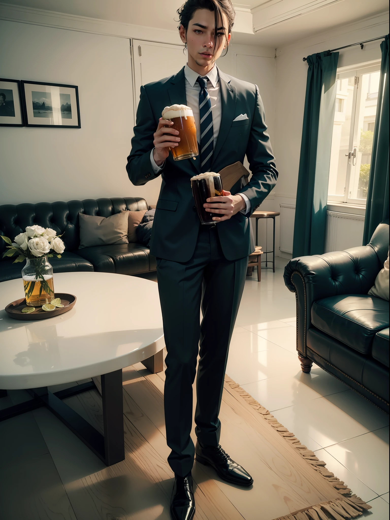 drinking beer