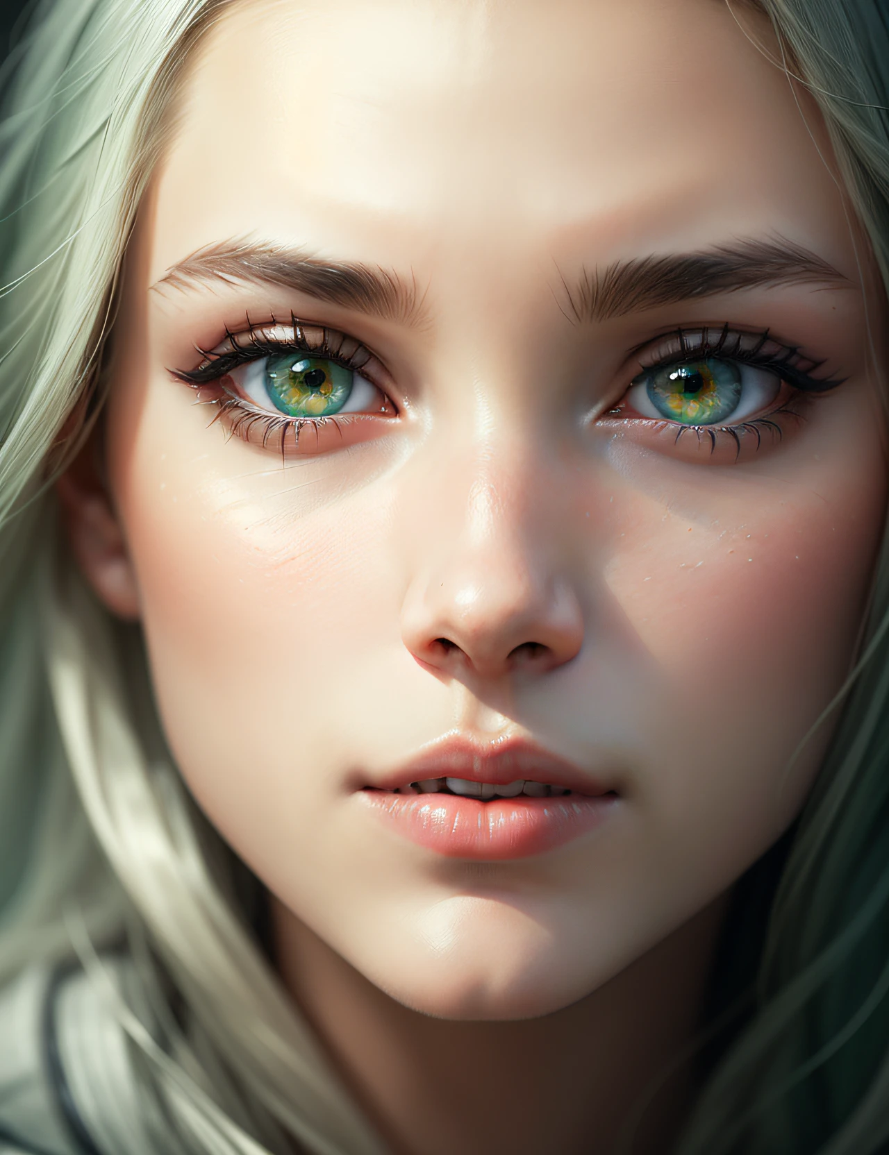 "A girl with a delicate face and Nordic features. She has very detailed and expressive green eyes, with reflection. The eyelashes are long and the eyebrows are very detailed. Her makeup is soft, enhancing her natural beauty. The lips are delicate and proportional. The image should be high definition, following a realistic style of photography.", "type": "photograph", "art_styles": "realistic", "art_inspirations": "portrait photography, fashion photography", "camera": "Sony A7R IV", "shot": "close-up", "render_related_information": "High-resolution image with richness of detail. Use soft lighting to highlight the girl's facial features. The focus should be on the eyes, highlighting their brightness and expressiveness. Capture the image with maximum sharpness and definition, providing a realistic representation of the girl." --auto