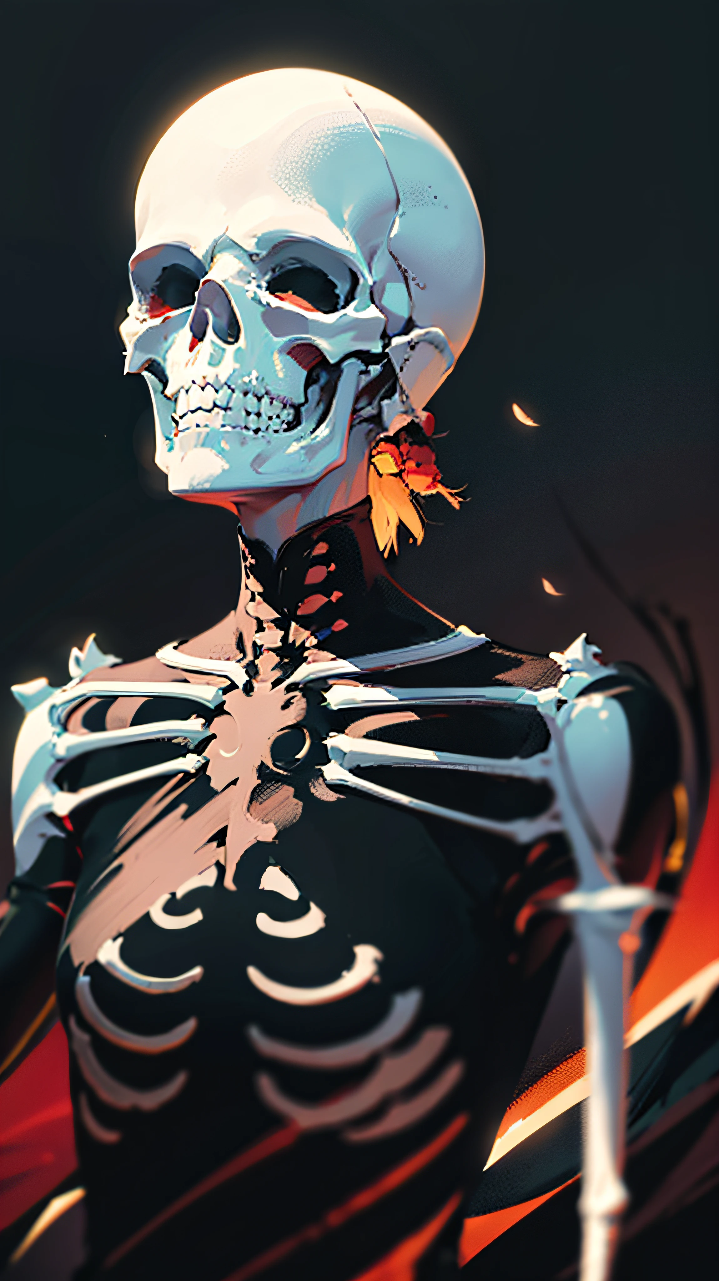 Alberto Seveso's art, complex and intricate, of an SKULL REAPER lost remotely in space in a fragmented space, where he breaks into a rain of gullies, space-time reality effect style, glowing black coloring marking the depth and existing darkness , striking and deep colors to mark the rain of stars, deep lines, heavy strokes --auto