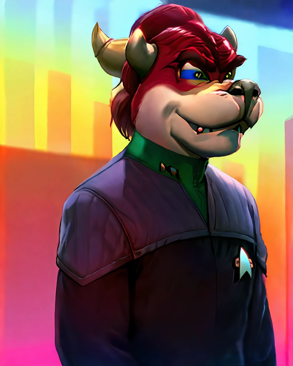 bowser wearing ds9st uniform