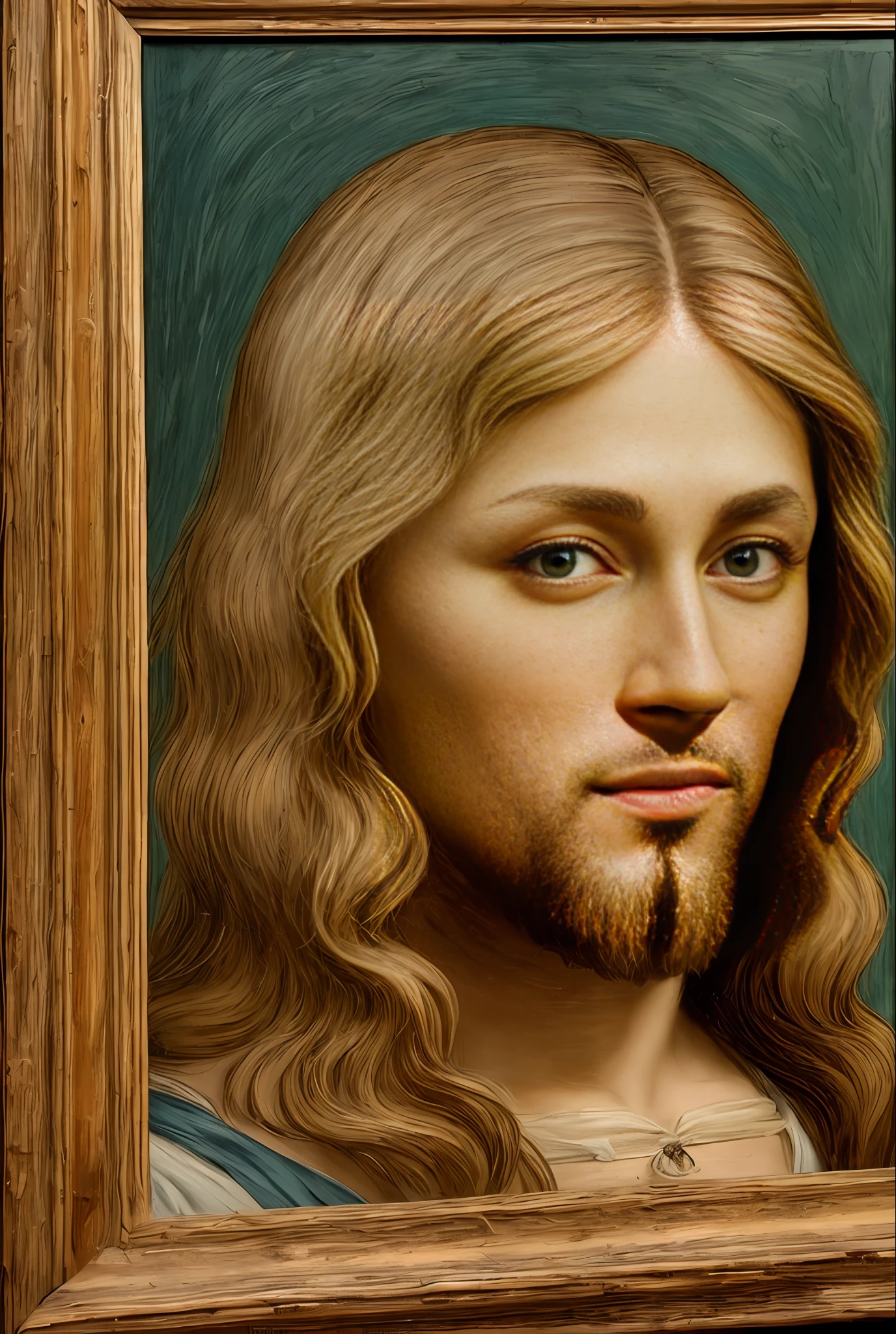 an image of leonardo da vinci painting self portrait, photo realistic, raw image, 8k resolution, --auto --s2