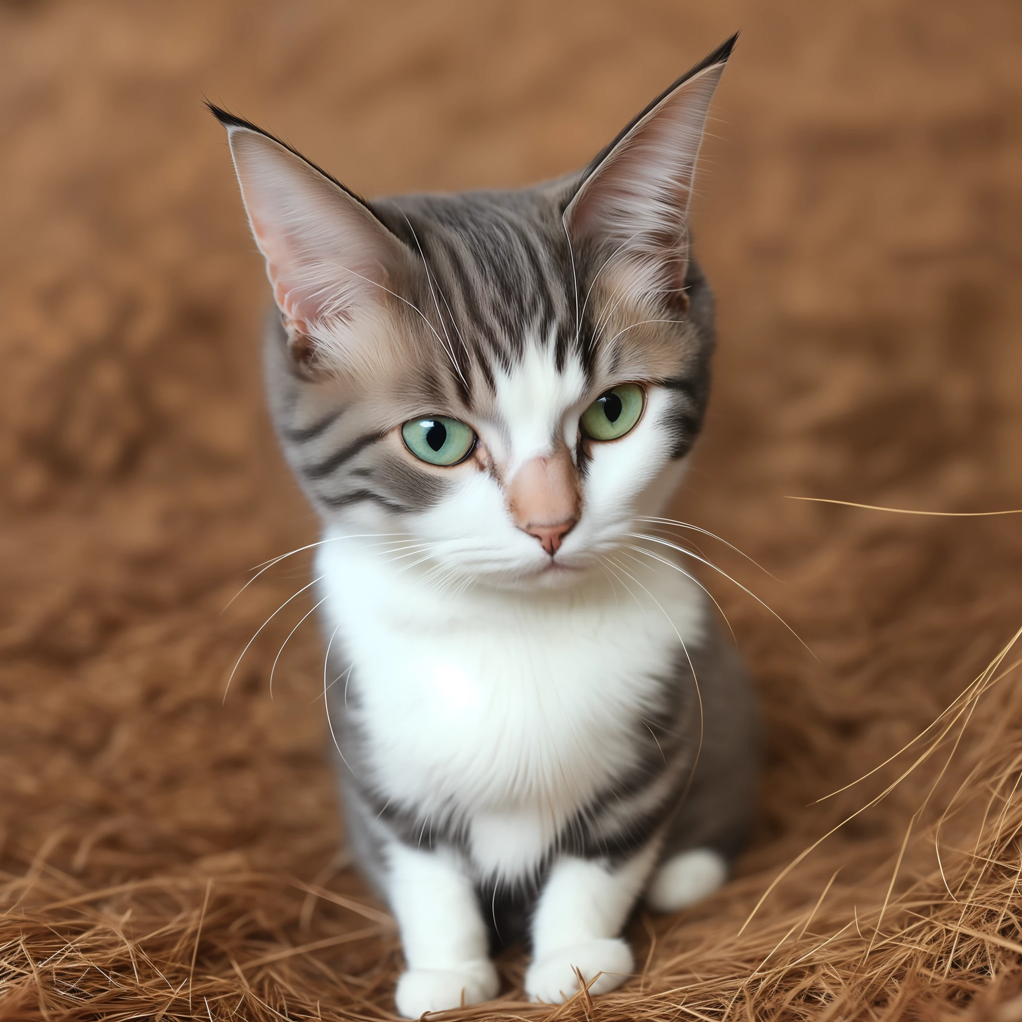Cat, Khao manee breed, white hair