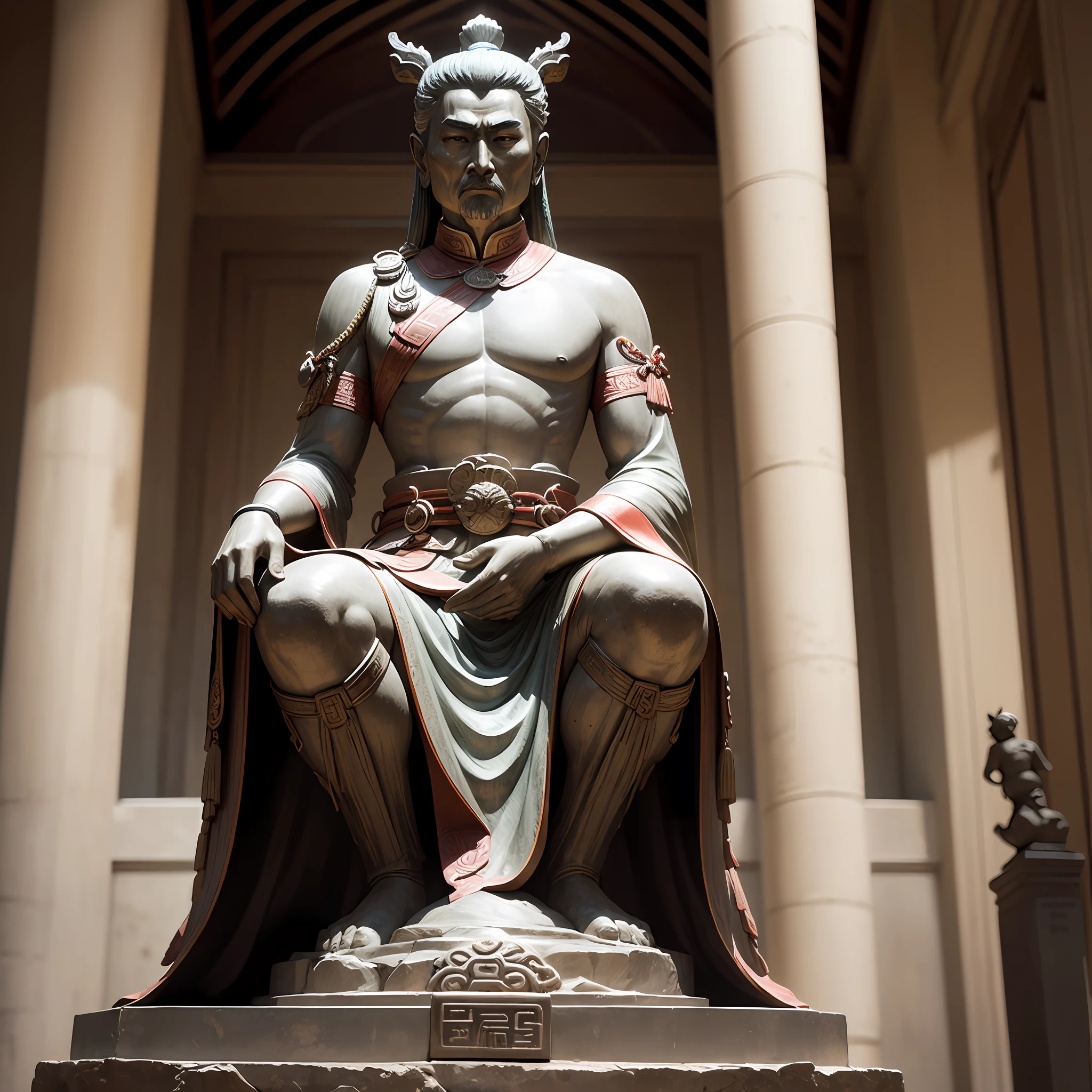 Statue of an ancient Chinese general, relic --auto