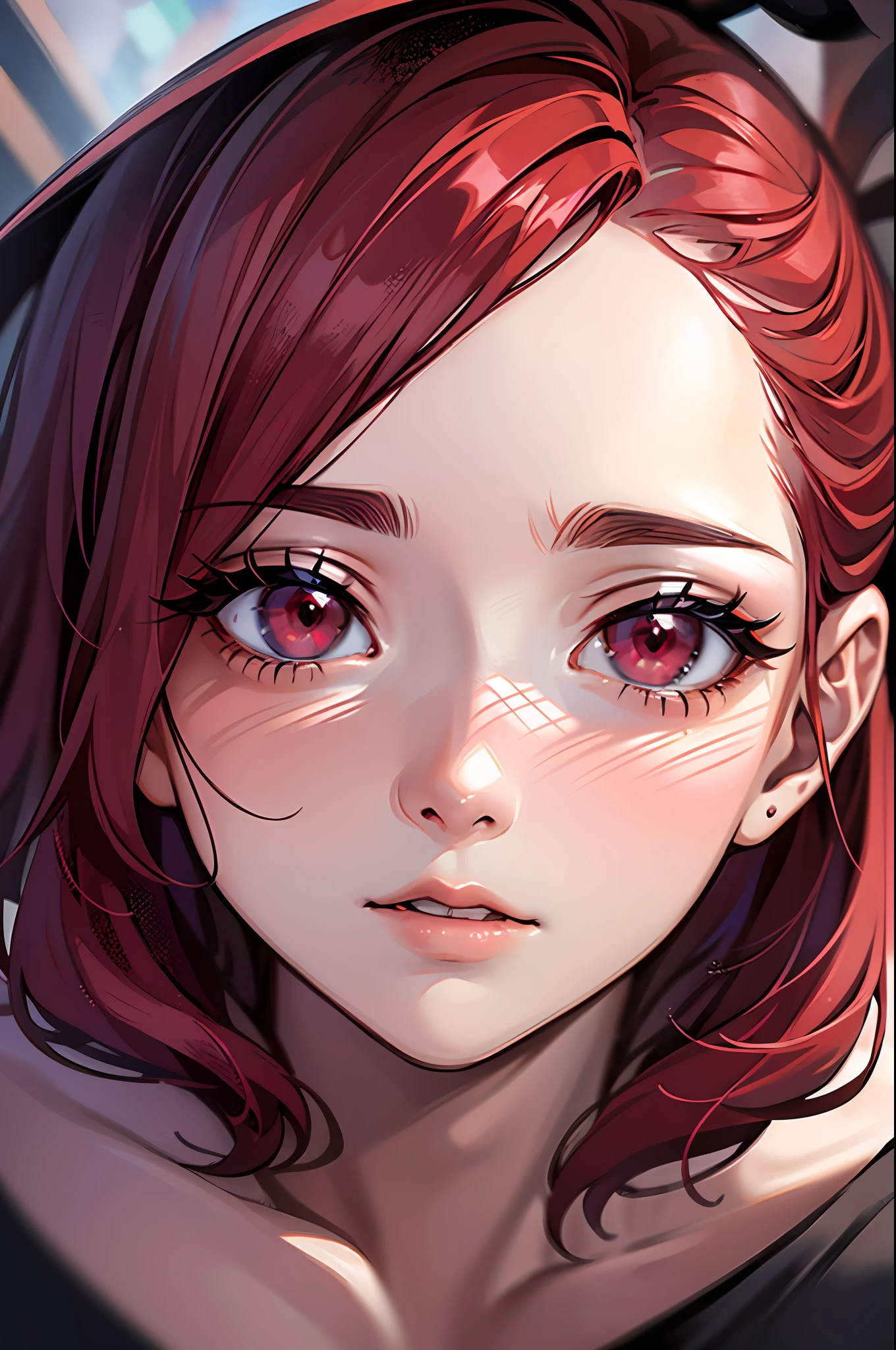 (masterpiece, best quality, ultra-detailed, best shadow), (detailed background), (best illumination), hyper detail, detailed face, detailed expression, detailed eyes, 1 boy, ((teenager)), strawberry, strawberry farm, red hair, red eyes, shy face