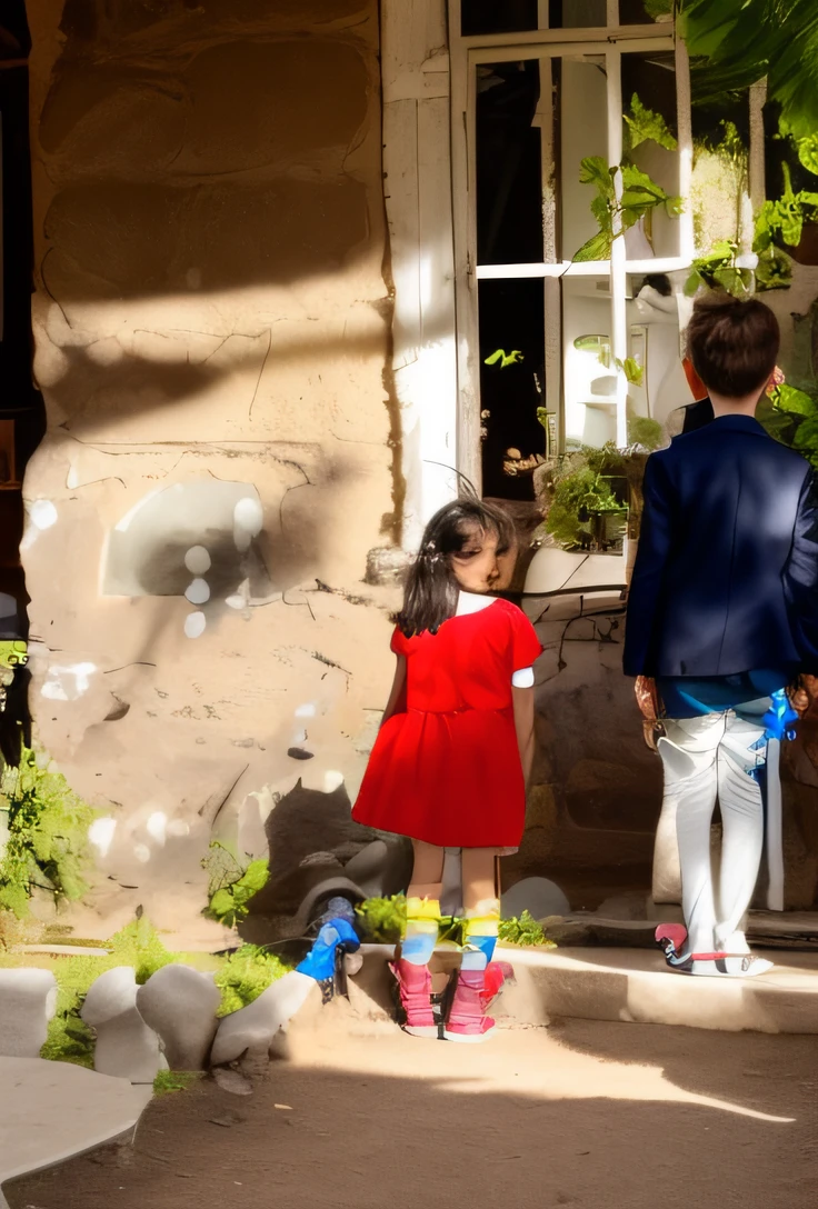 There are three children standing side by side in a photo facing the camera