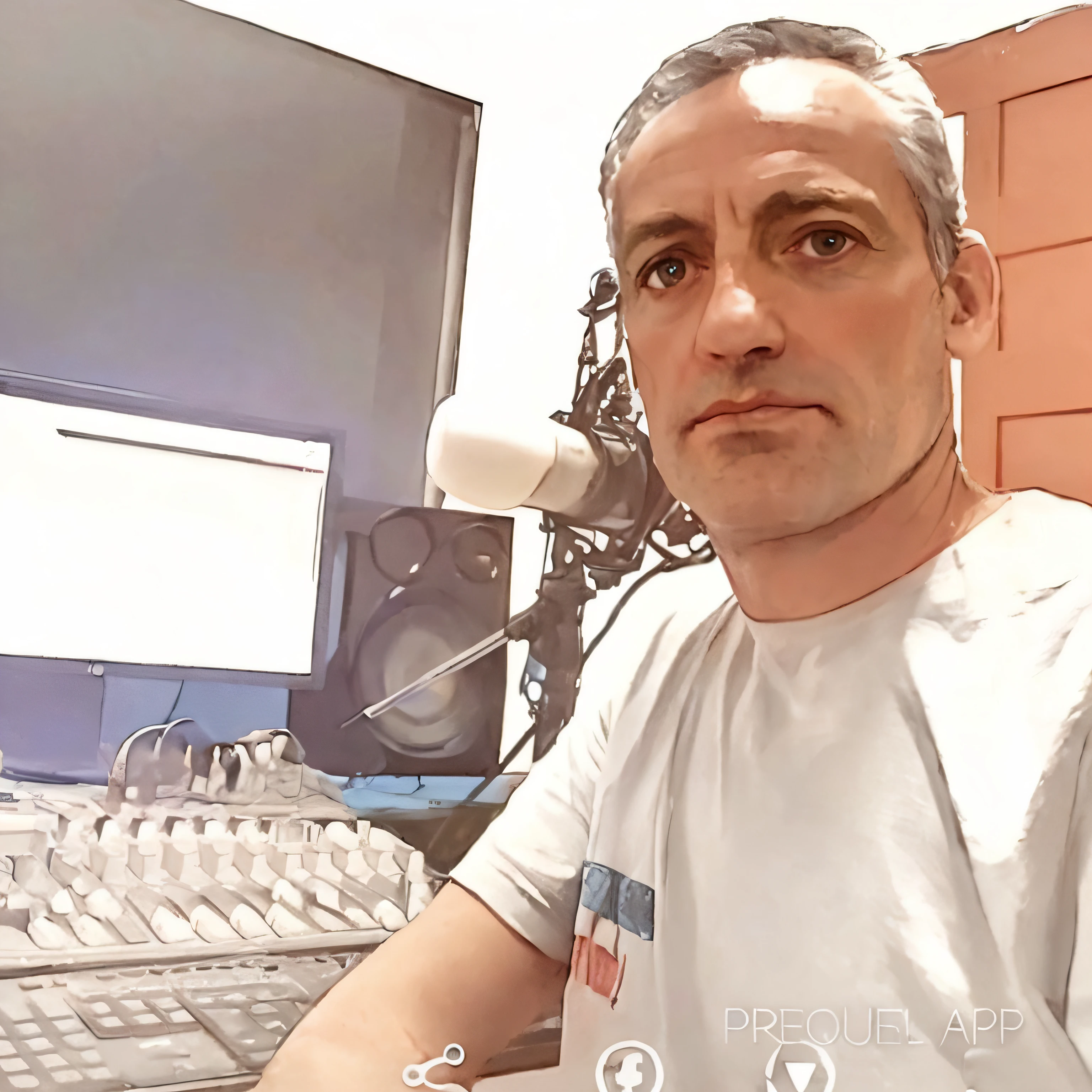 portrait of a award winning photo of hugh laurie posing in a dark studio, (rim lighting,:1.4) two tone lighting, sharp focus, teal hue, octane, unreal, dimly lit, low key,