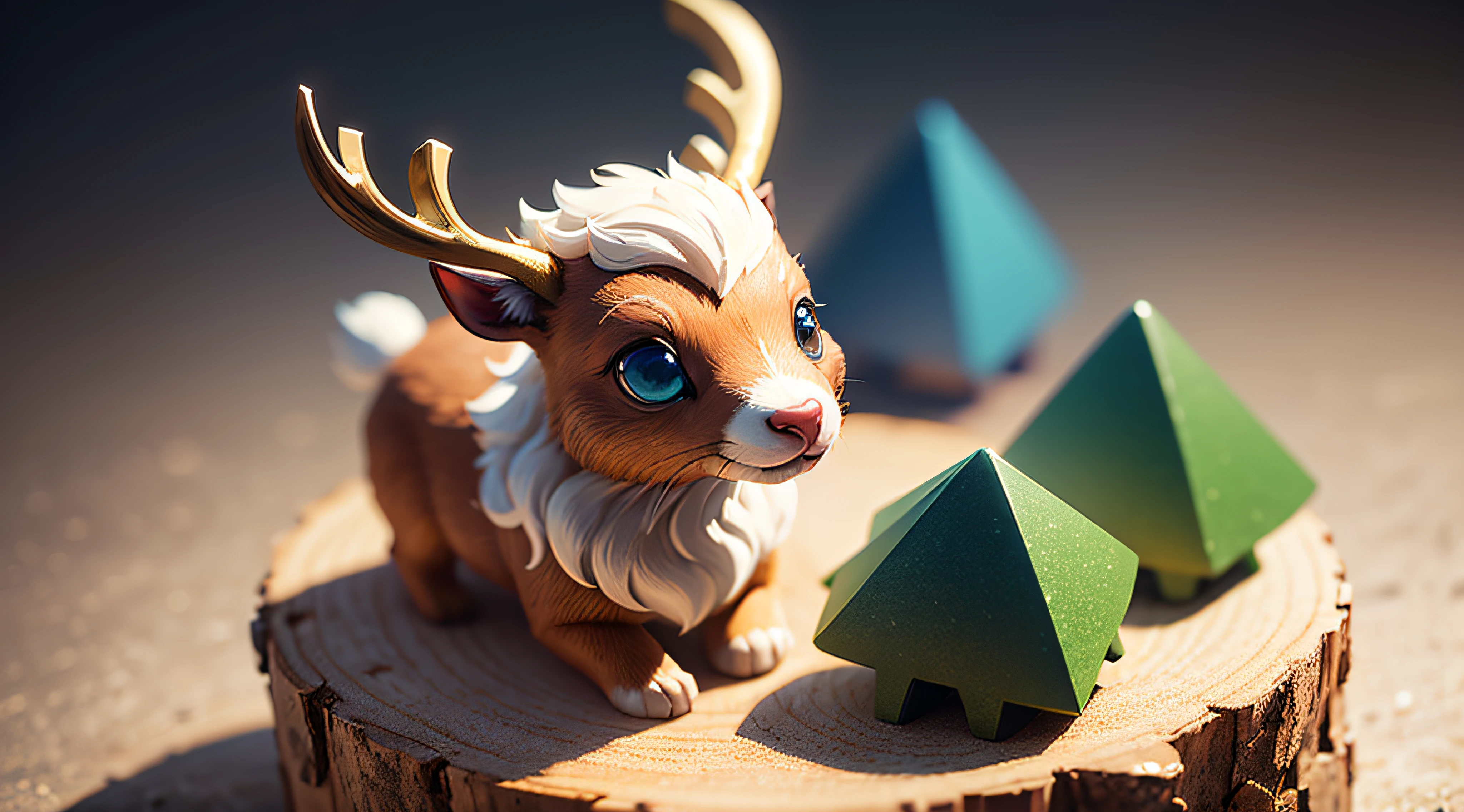 very detailed cute reindeer, cinematic lighting effect, cute, charming, 3D vector art, cute and quirky, fantasy art, bokeh, hand-drawn, digital painting, soft lighting, bird's-eye view, isometric style, 4K resolution, photorealistic rendering, highly detailed clean, vector image, photorealistic masterpiece, professional photography, simple space rock backdrop, flat white background, isometric, vibrant vector --auto