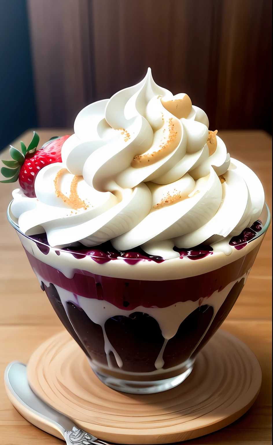 /Upscale
WhippedCreamTopStyle acai bowl with strawberry and whipped cream