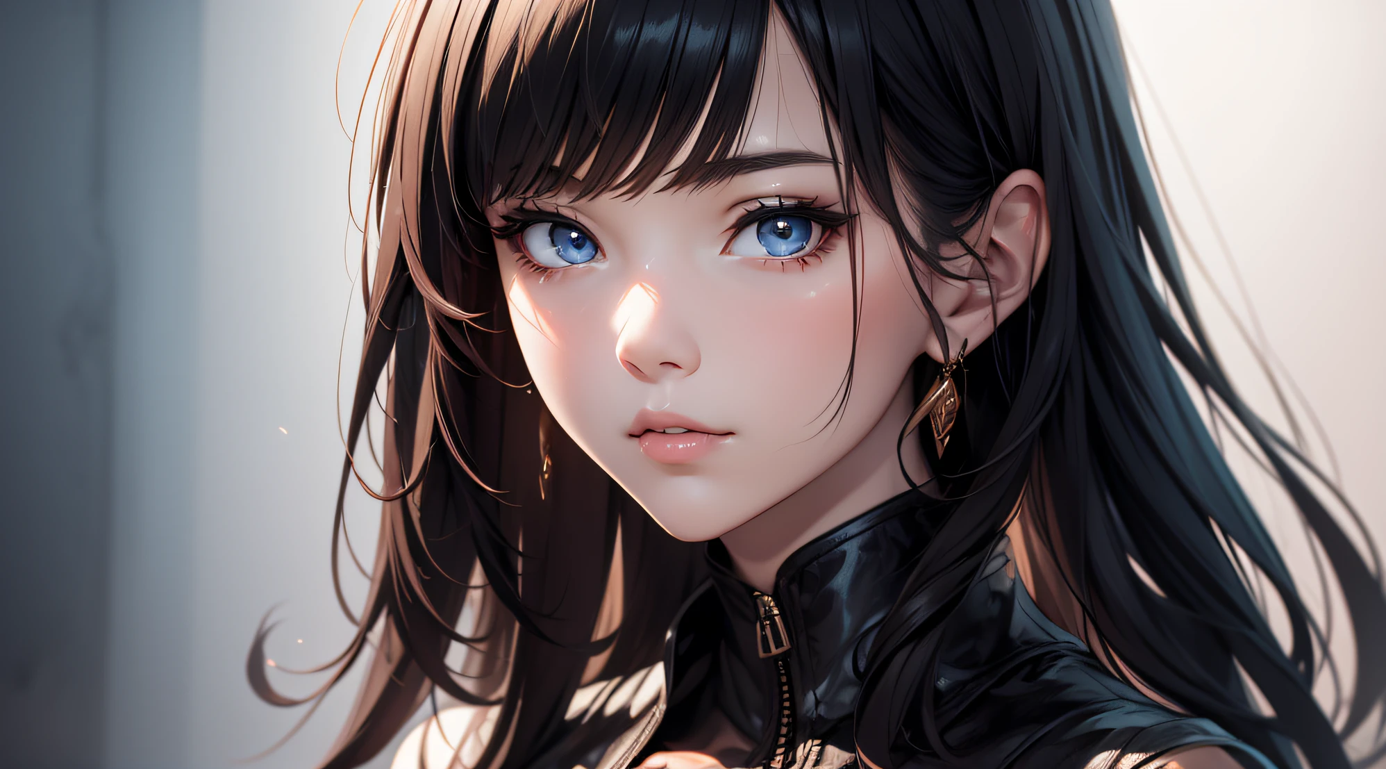 Black tights, super fine, 8K, wallpaper, high quality, super fine facial features, masterpiece, girly, alone, good-looking eyes