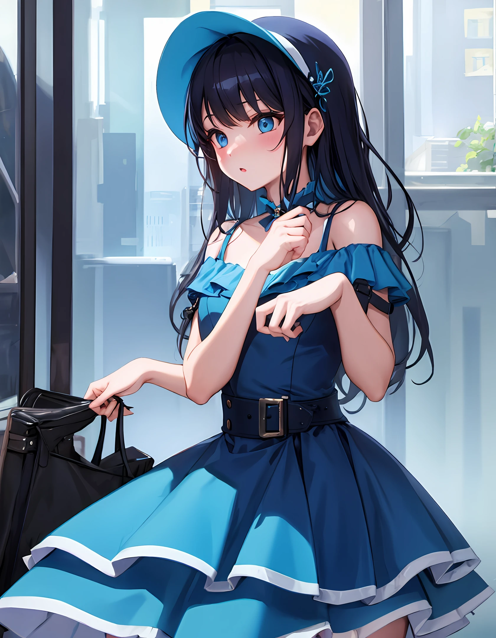 Blue dress