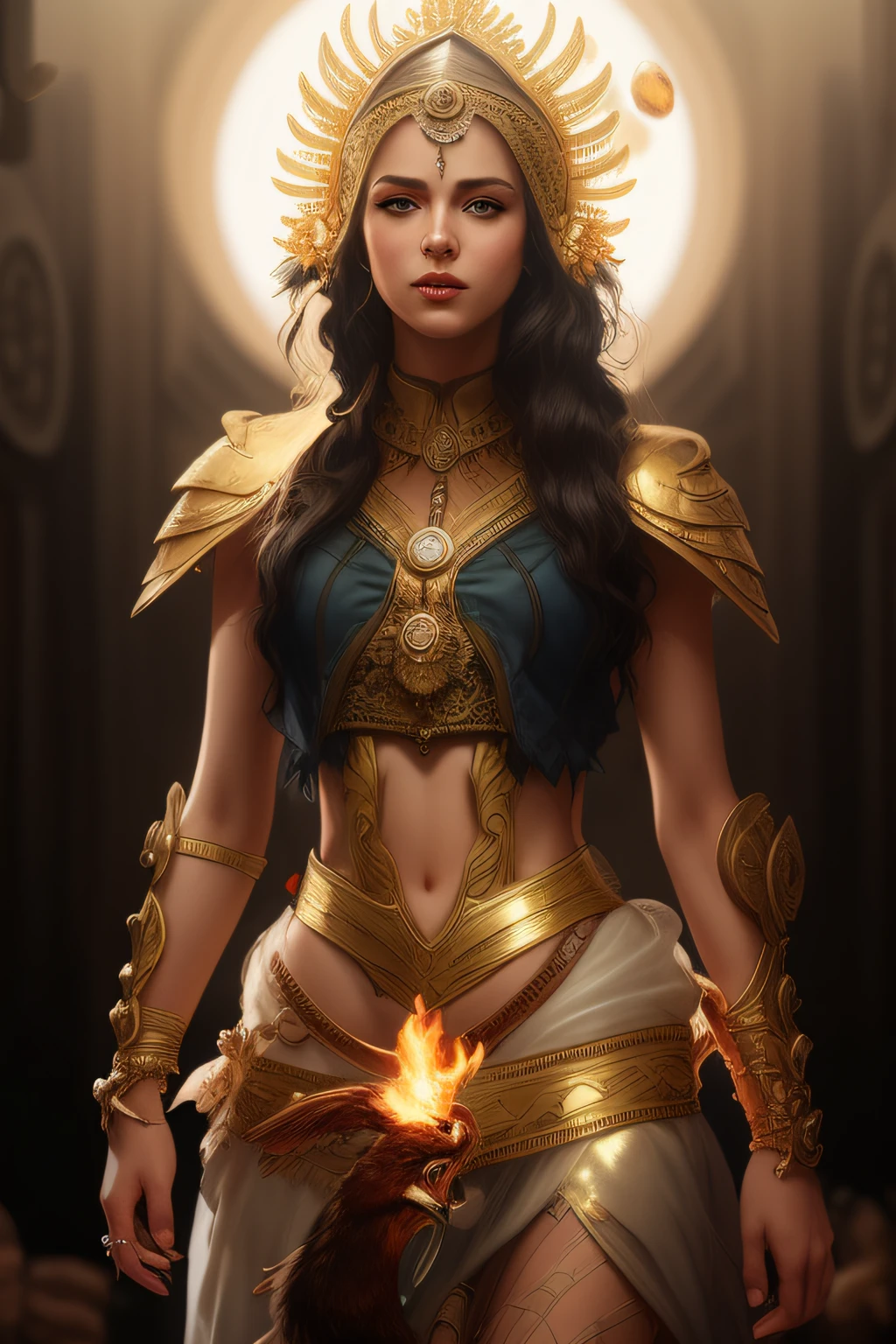 (((full body photo))) , cinematic Design of a beautiful Greek priestess of Olympus awarded and highly detailed, embellished with golden armor style silver details, antique creative, fashion ideas, with rays wrapped around the body, artistic details, maximum design, academy winning cinematic image, incredibly beautiful and cute face, Rachel Cooke smile, Instagram, Soft box light on both sides, low saturation, glass hour, wide hips, blue eyes long white hair, superior photographic quality, realistic photo Sony Alpha 8, low saturation image, super quality, 8k, hot background, smoky and hazy fantasy, moritz Cornelis Escher spheres, releasing flames by the hands, ultra art deco style, carbon, science fiction, symmetry, depth of field, intricate, elegant, highly detailed, Hyperdetailed face, digital painting, professional sinister concept art, sharp focus, illustration as imagined by Greg Rutkowski and Borris Vallejo and stylized by Jean-Baptiste Monge, Pink, Comic style, Perfect anatomy, Centered, Approaching perfection, Dynamic, Highly detailed, Artstation, Conceptual art, Smooth, Sharp focus, Illustration, Griffiths and wadim kashin meat art, Trends in Artstation, Sharp focus, Studio photo, Complex Details, Highly Detailed, By Greg Rutkowski
