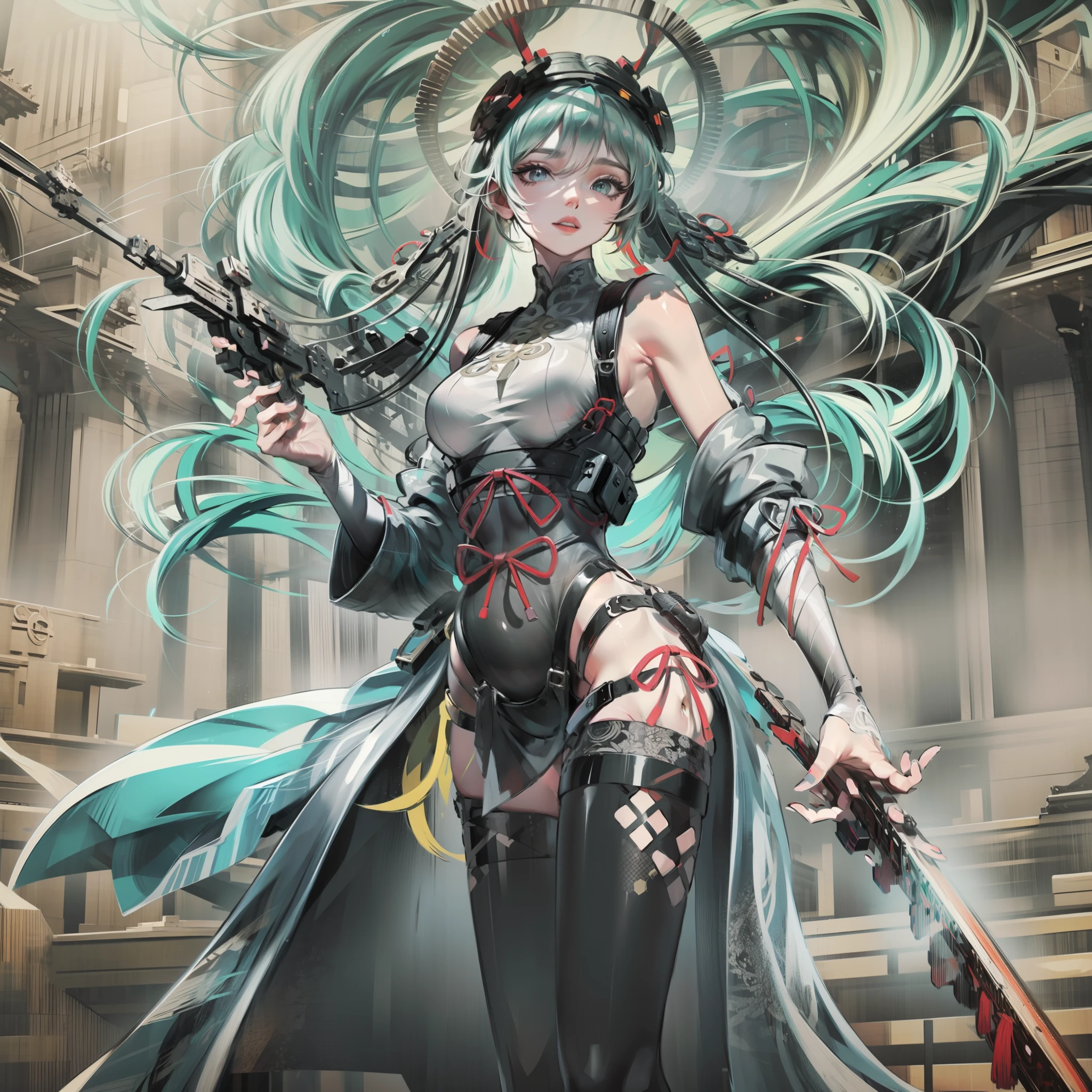 Best Quality, Masterpiece, Ultra High Resolution, (Realistic: 1.4), Xiuxian, Weapon, Detail Face,
1 Girl, Solo, Weapon, (Magic Array: 1.2), Xiuxian, Upper Body, Beautiful Girl, Full Body, East Asian Architecture, Sheath, Building,