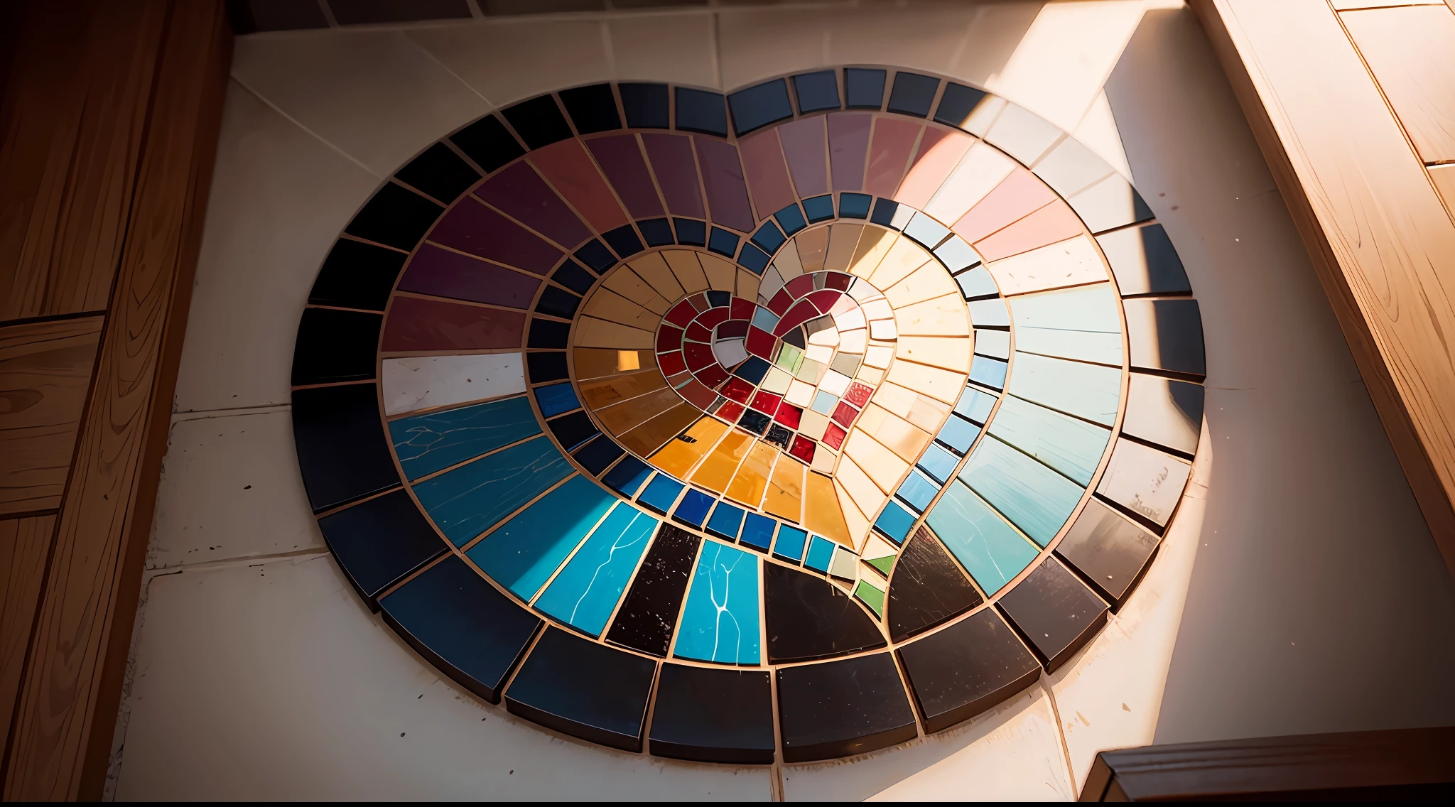 Mosaic heart, a masterpiece of art in tiles, colorful and bright mosaics representing agape love