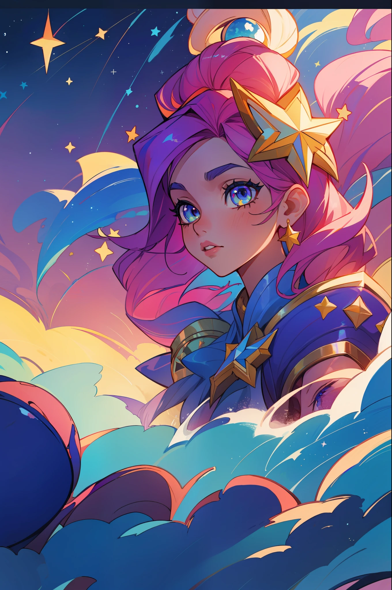 (masterpiece, best quality), intricate details, 8k, artstation, wallpaper, official art, splash art, sharp focus,
1girl, star guardian, league of legends