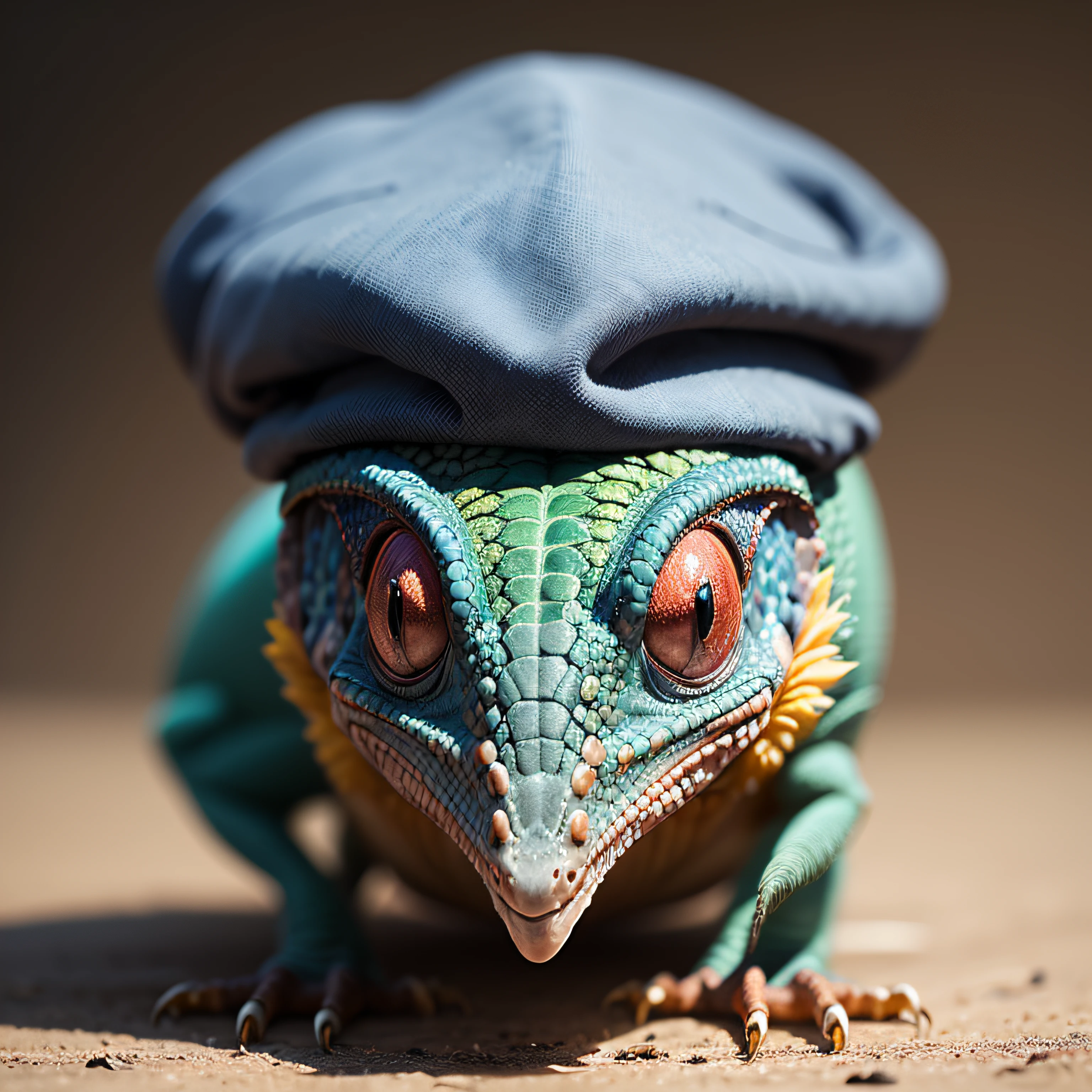 chameleon in cap ] --auto