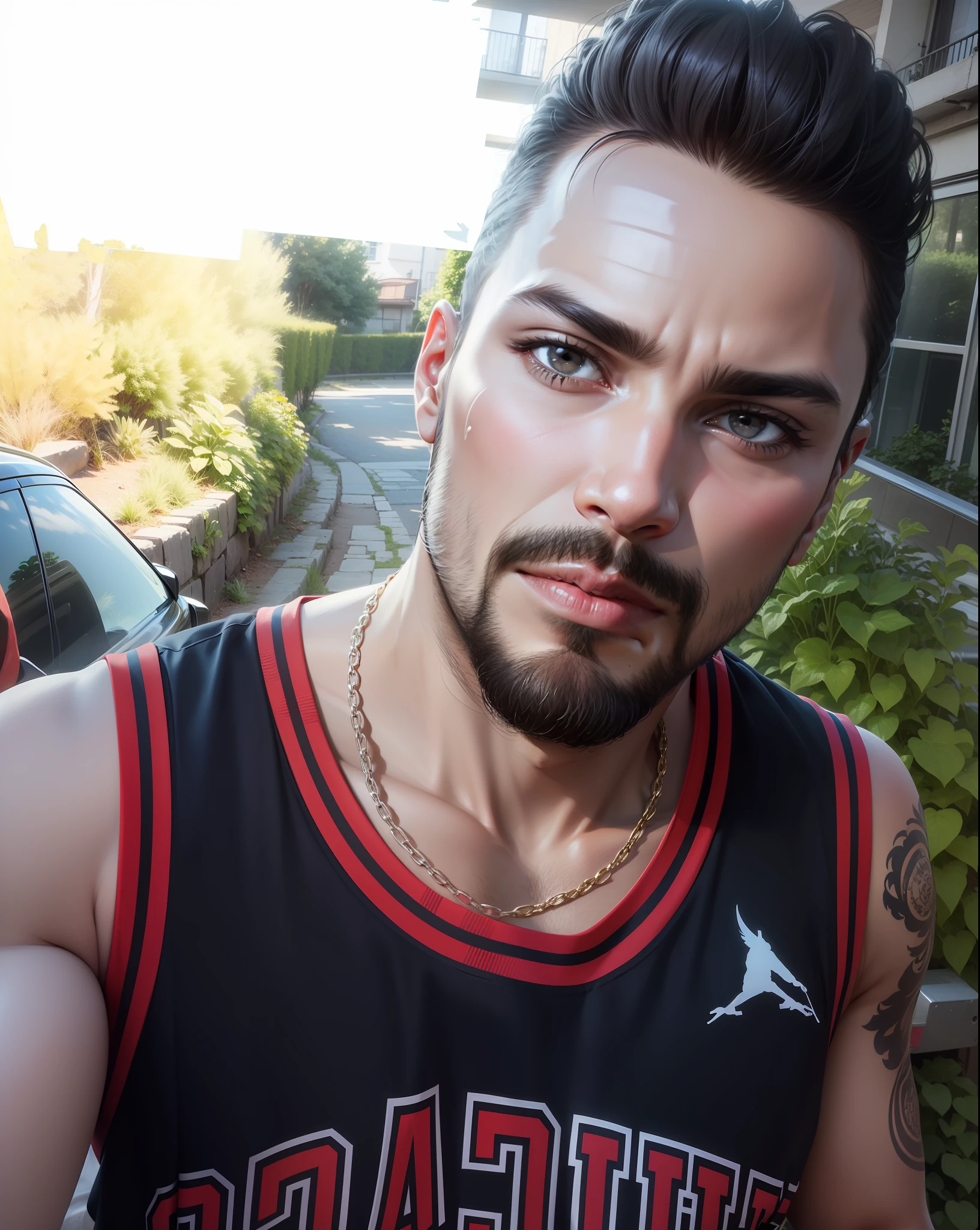 Create photo with my face dressed in luxury suit and a luxury car