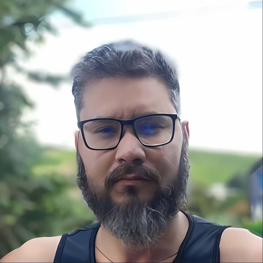 There is a man with a beard and glasses outside, Twitch Streamer / Gamer Ludwig, profile picture, avatar image, portait profile picture, 45-year-old men, David Rios Ferreira, 4 0-year-old man, 1024px profile picture, headshot profile picture, 38 years old, 3 6 years old, (38 years old)(High quality: 1.3), cinematic shot, masterpiece, (sharp focus: 1.5), (photorealistic: 1.3), medium portrait of (a tired-looking old Viking warrior, but still proud and fierce, now the leader of his village, dressed in elaborately detailed chain mail and leather armor, some torches burn on the walls, giving the scene a somber atmosphere, but carving the shapes in crisp chiaroscuro), is night, (highly detailed skin), (detailed face), detailed background, dark lighting, twilight lighting, volumetric lighting, complex details, UHD,