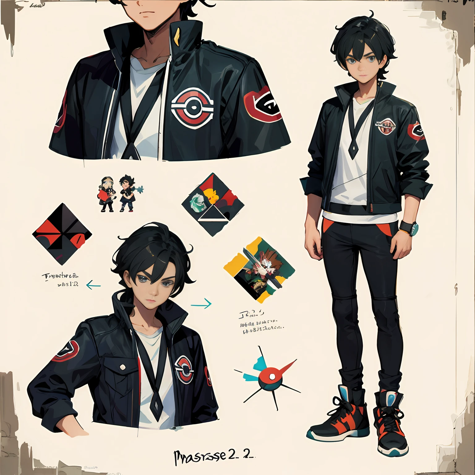 "(masterpiece: 1.2, best quality), boy, Pokémon trainer, concept art, Pokémon style"