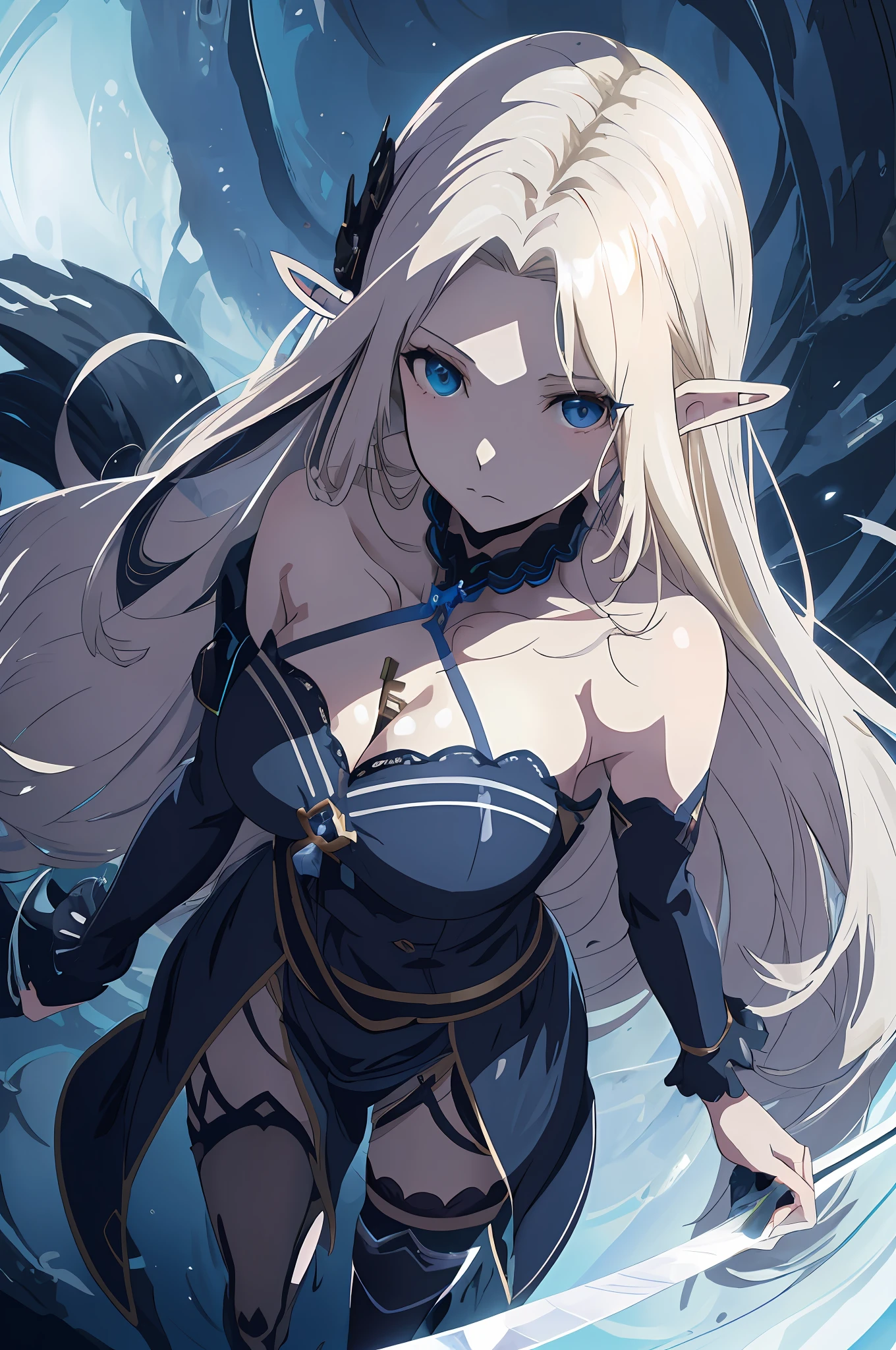 a close up of a woman with long blonde hair and blue eyes, granblue fantasy, from the azur lane videogame, characters from azur lane, azur lane style, blonde anime girl with long hair, detailed digital anime art, detailed anime character art, cushart krenz key art feminine, female anime character, detailed key anime art